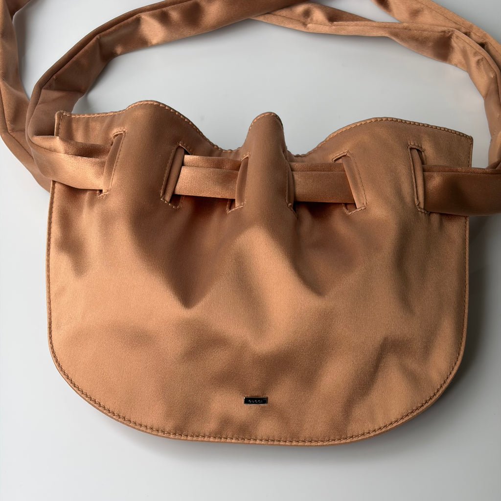 Gucci by Tom Ford Rose Satin Shoulder Bag