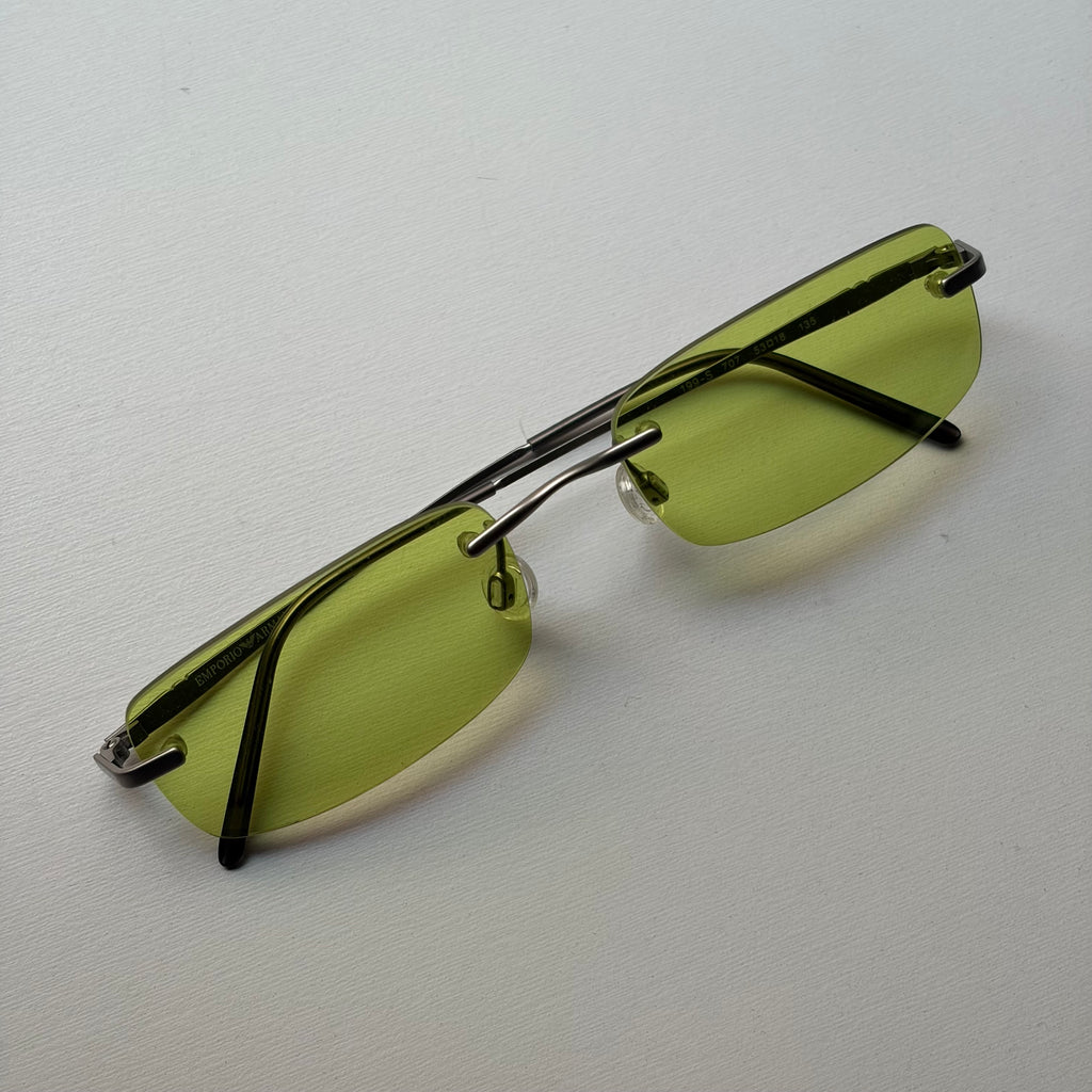 Vintage Armani Neon Green Sunglasses