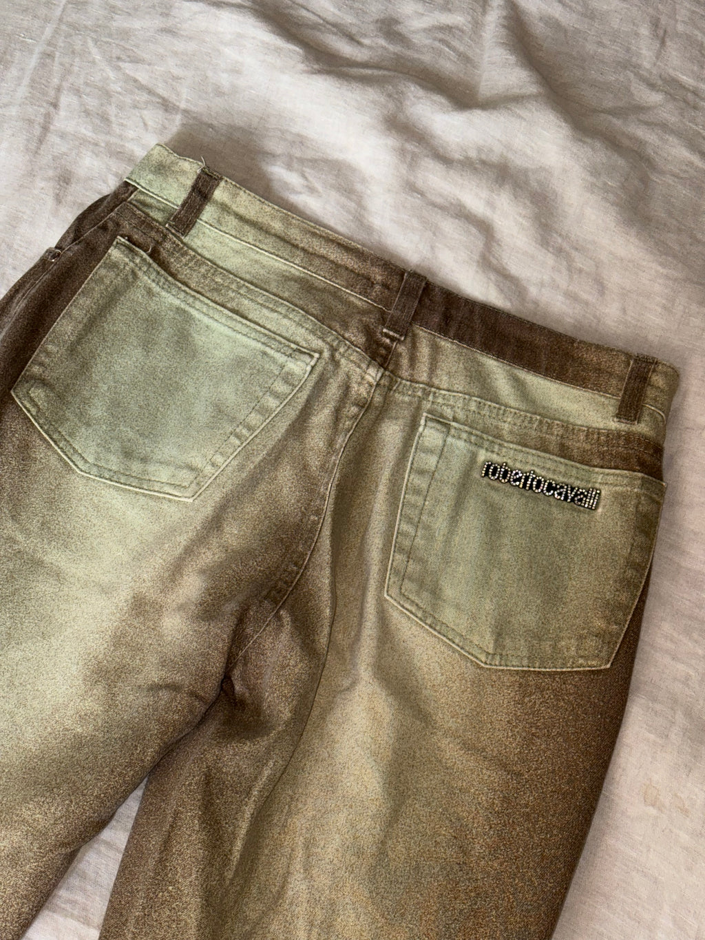SS2002 Roberto Cavalli Beige Sand Gradient Pants
