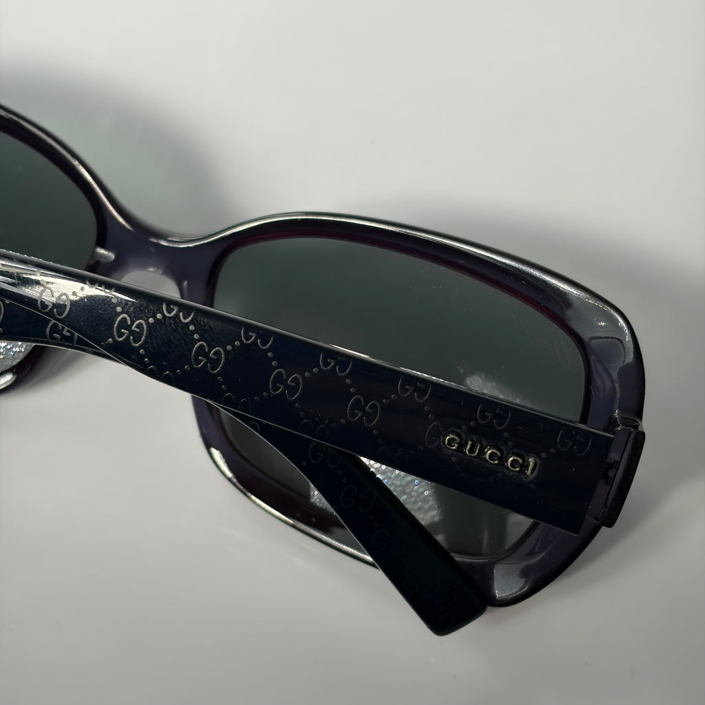 Gucci Vintage Monogram Blue Sunglasses