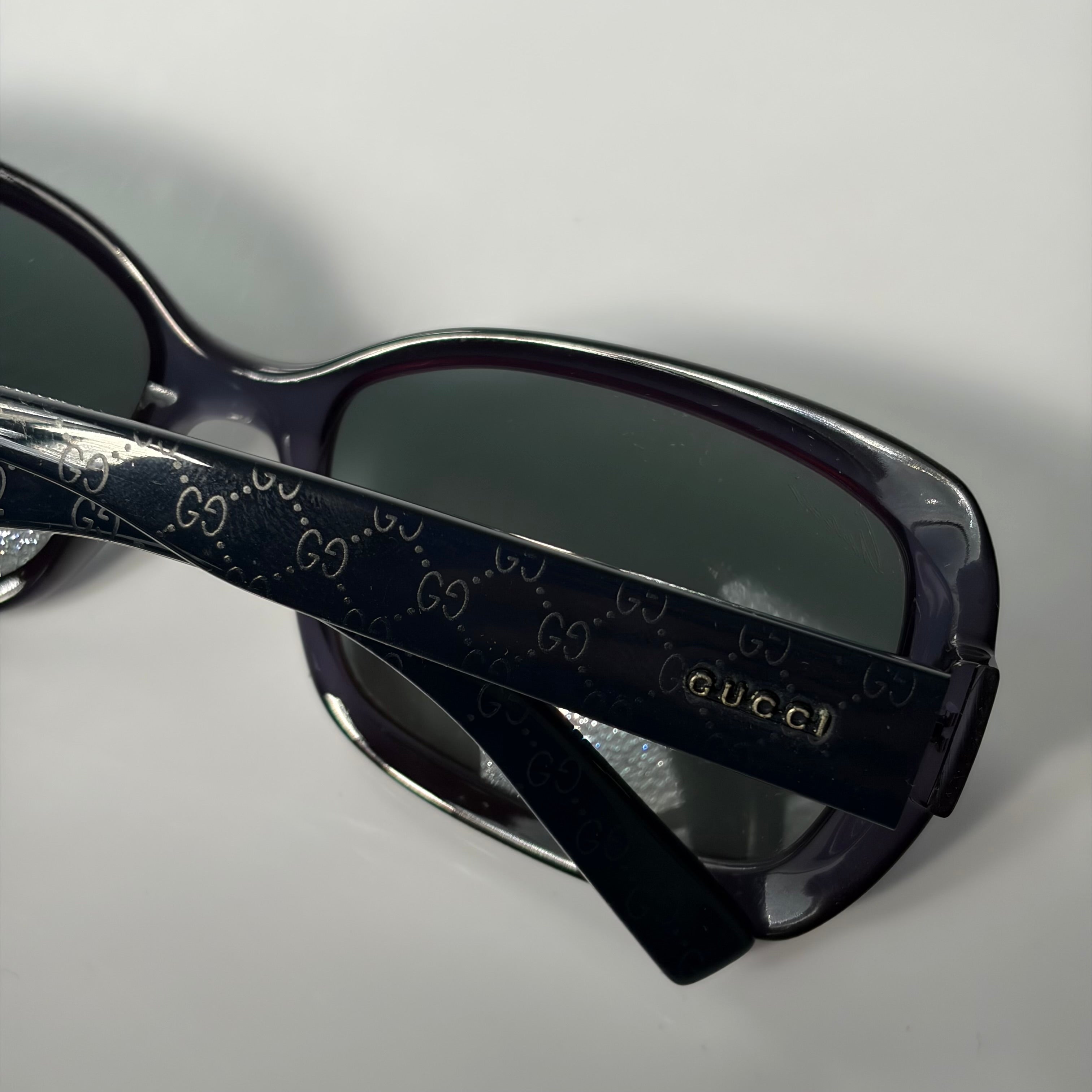 Gucci Vintage Monogram Blue Sunglasses