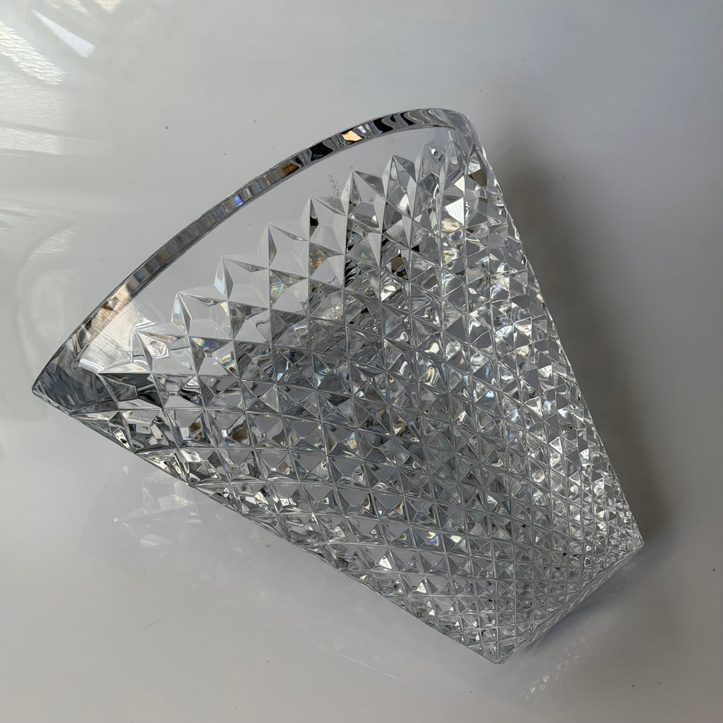 Crystal Diamond-Cut Vase