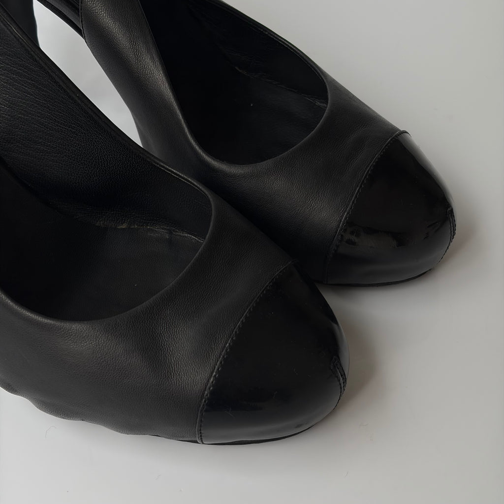Chanel Leather Slingback Pumps