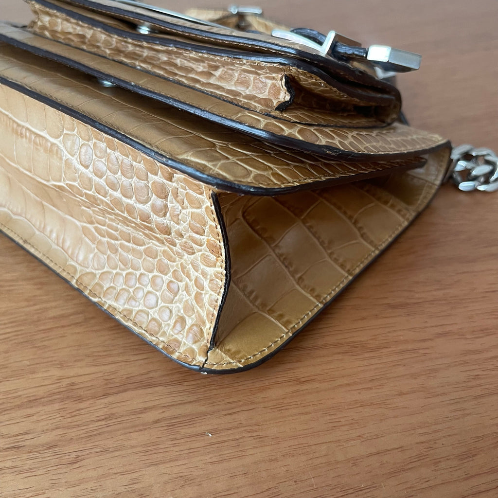 Gianni Versace Croco Shoulder Bag