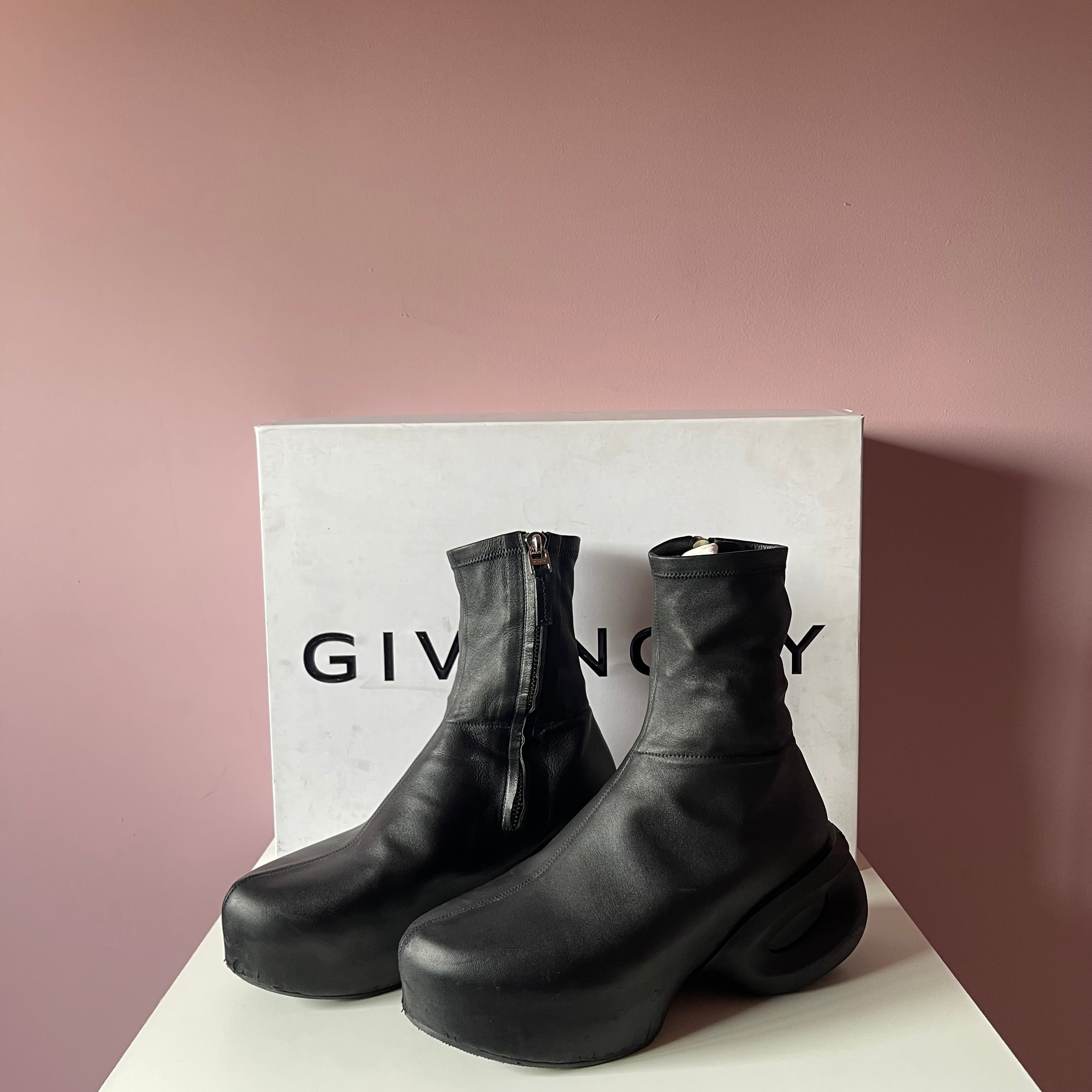 Givenchy G Lambskin Ankle Clog Boots