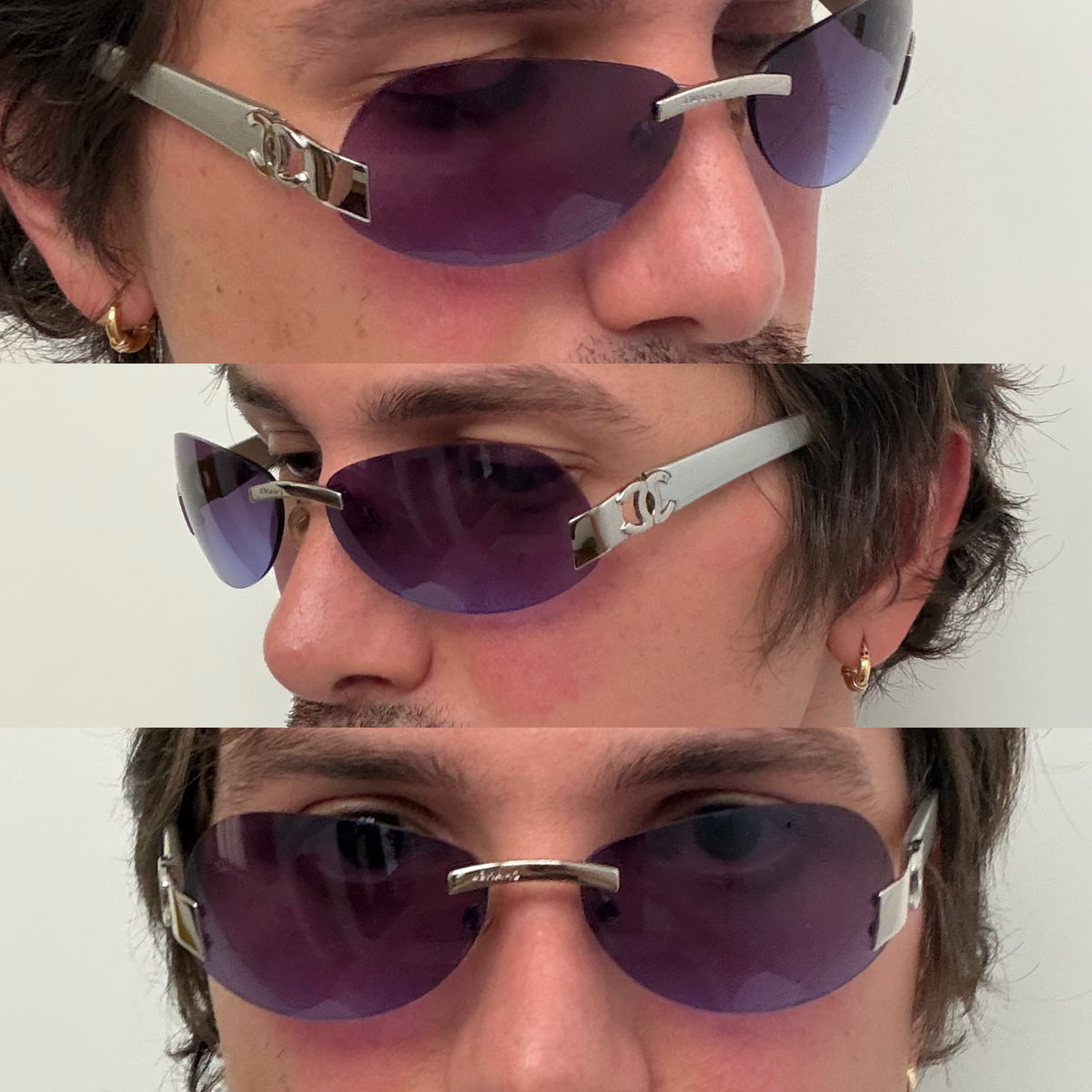 Chanel 2000s Purple Sunglasses