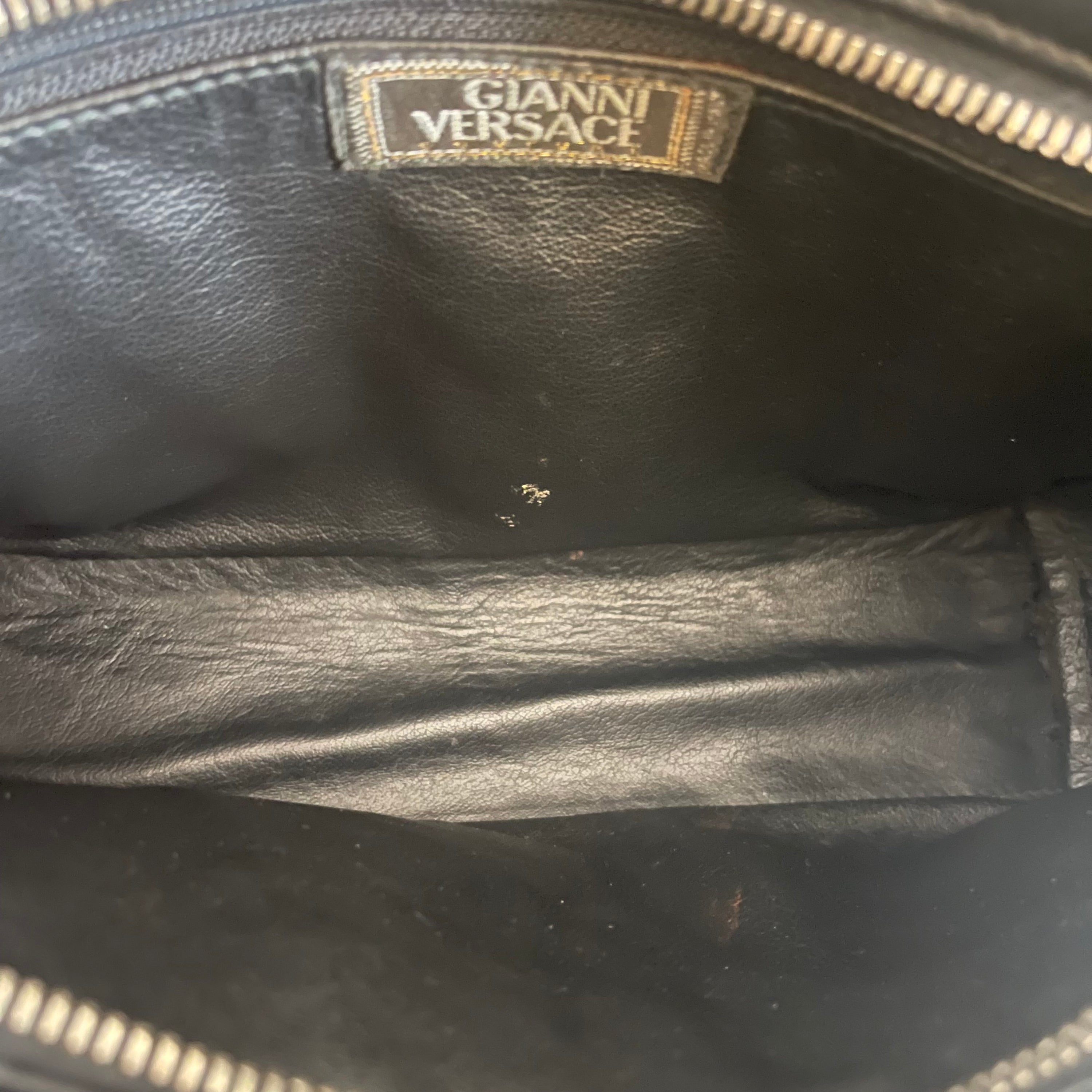 Gianni Versace 90s Medusa Studs Leather Bag