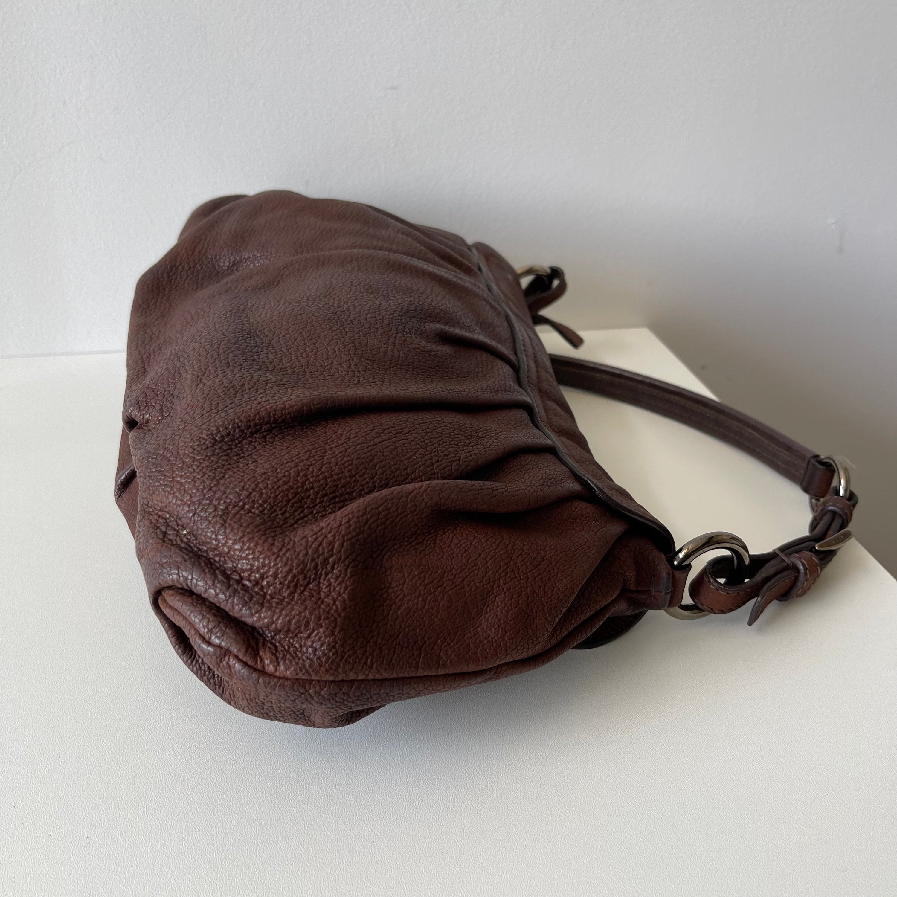 Prada Brown Leather Shoulder Bag