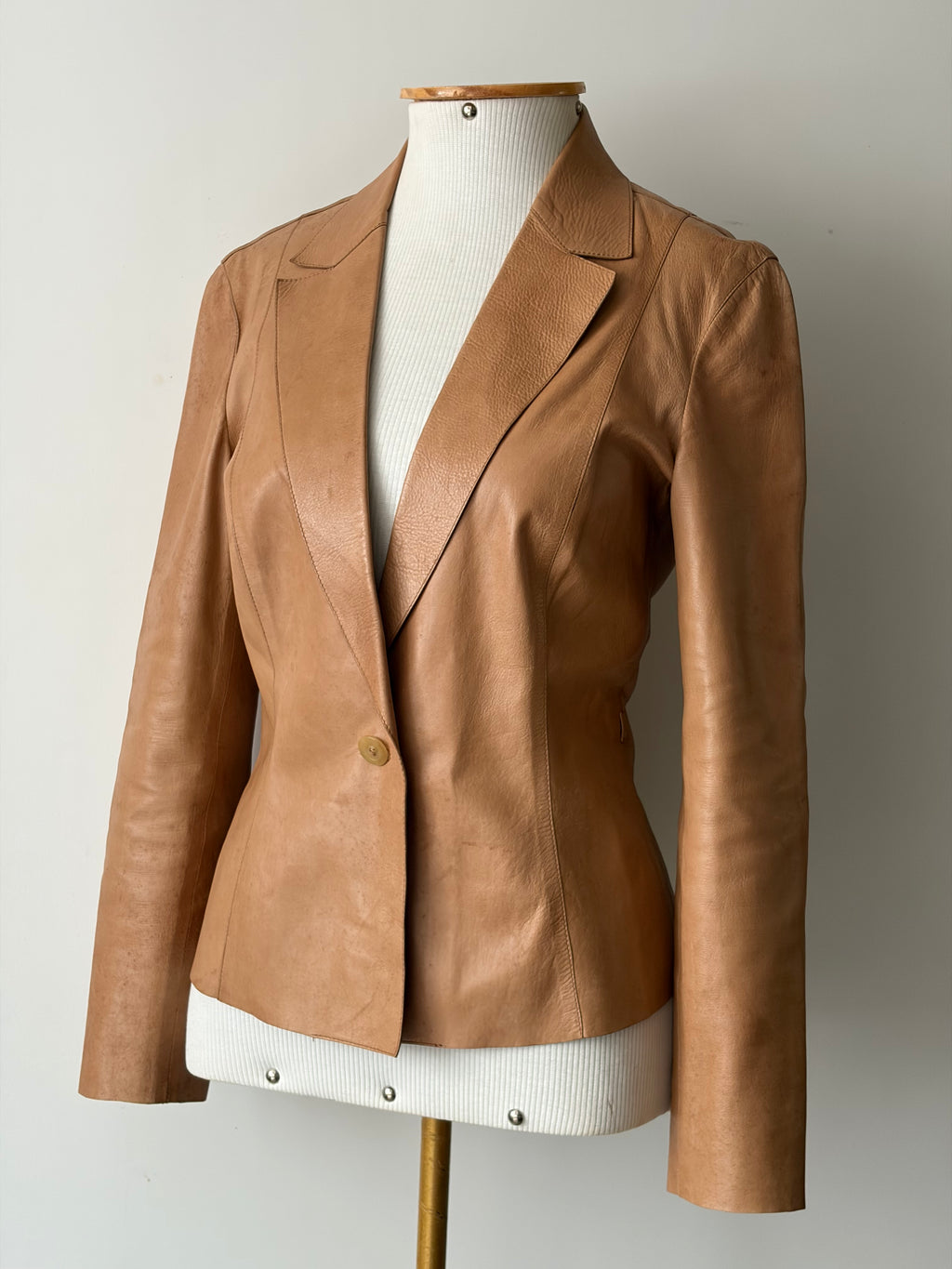 Gucci by Tom Ford Tan Leather Blazer