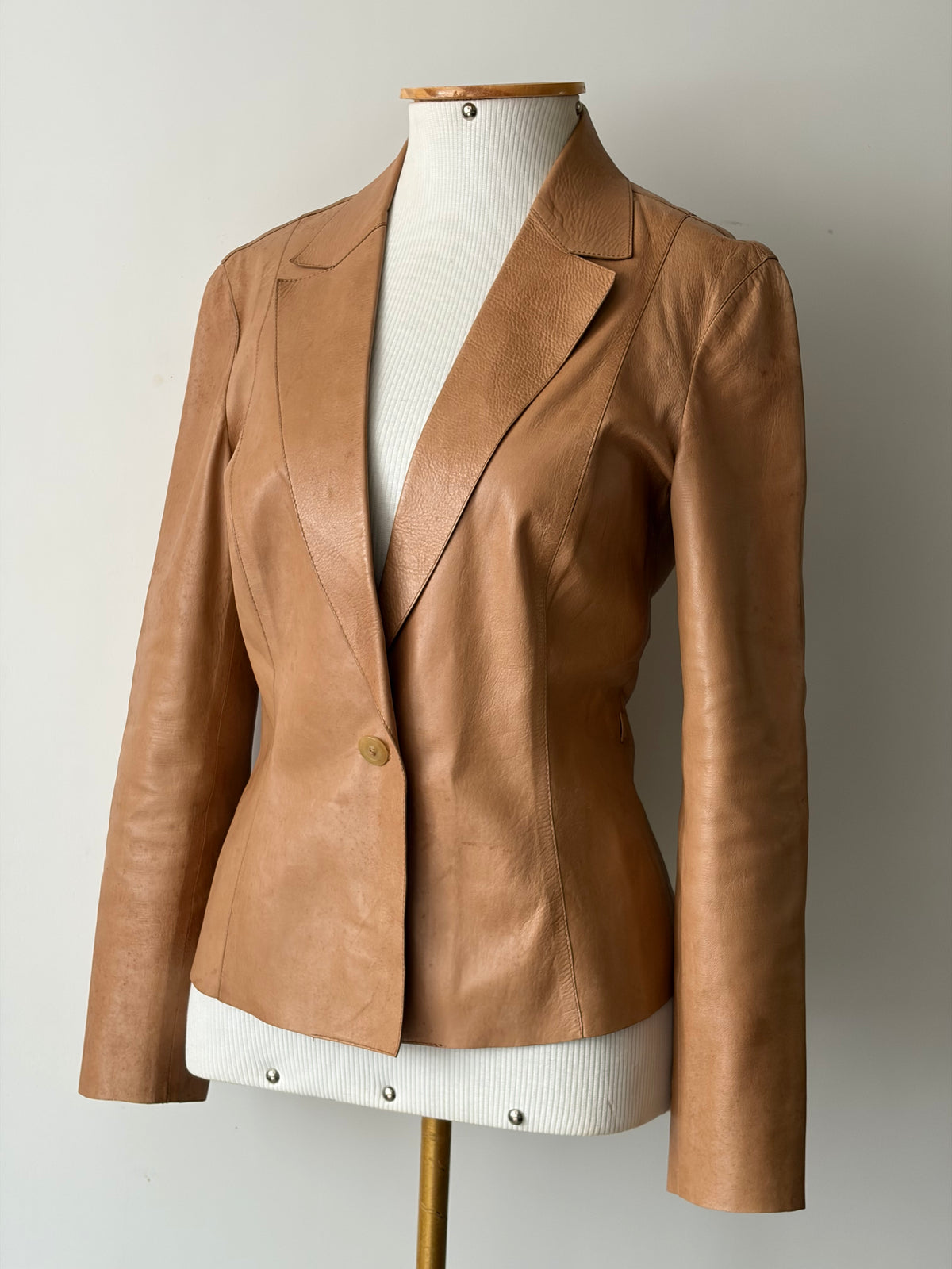 Gucci by Tom Ford Tan Leather Blazer