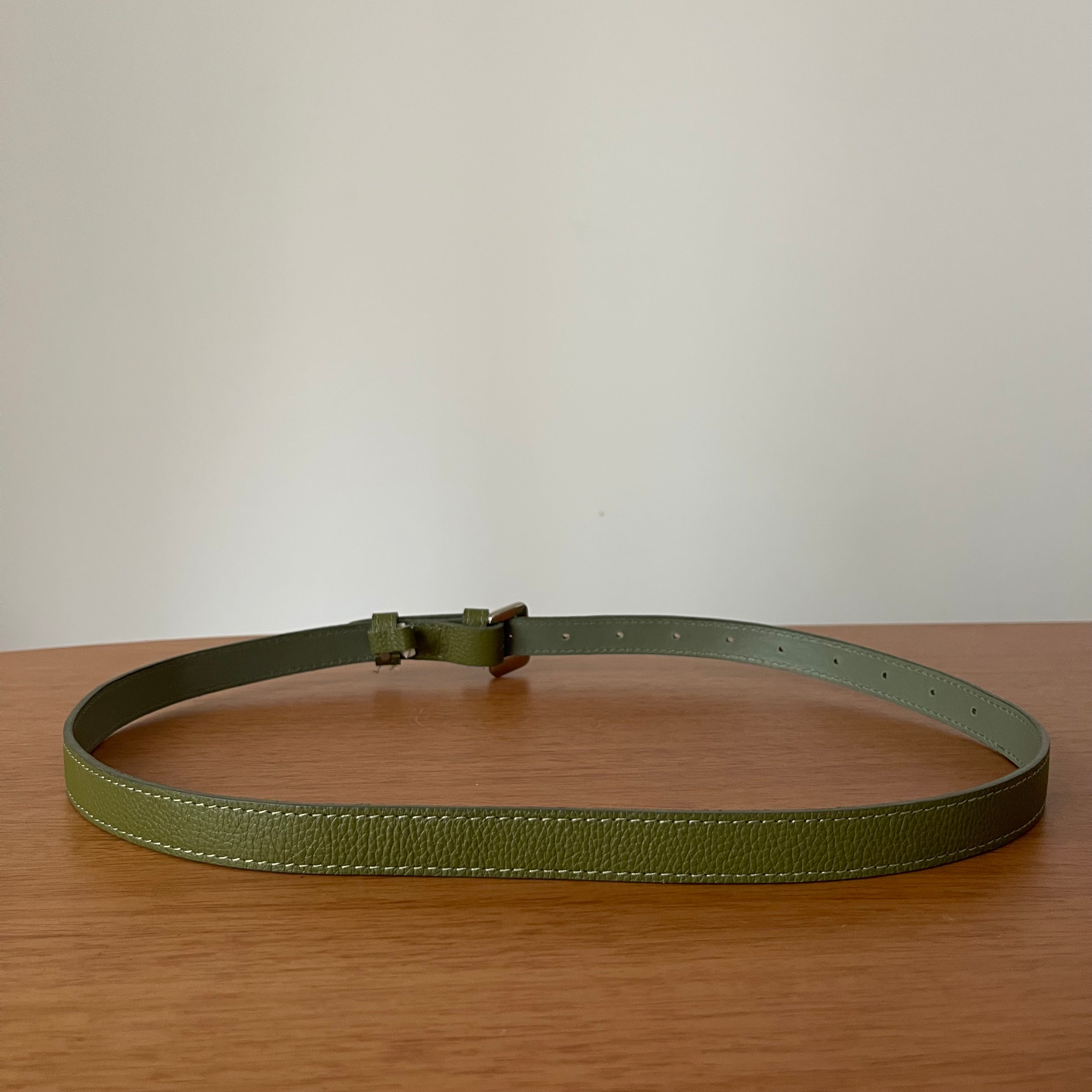 Misci Cinto de Couro Verde Oliva