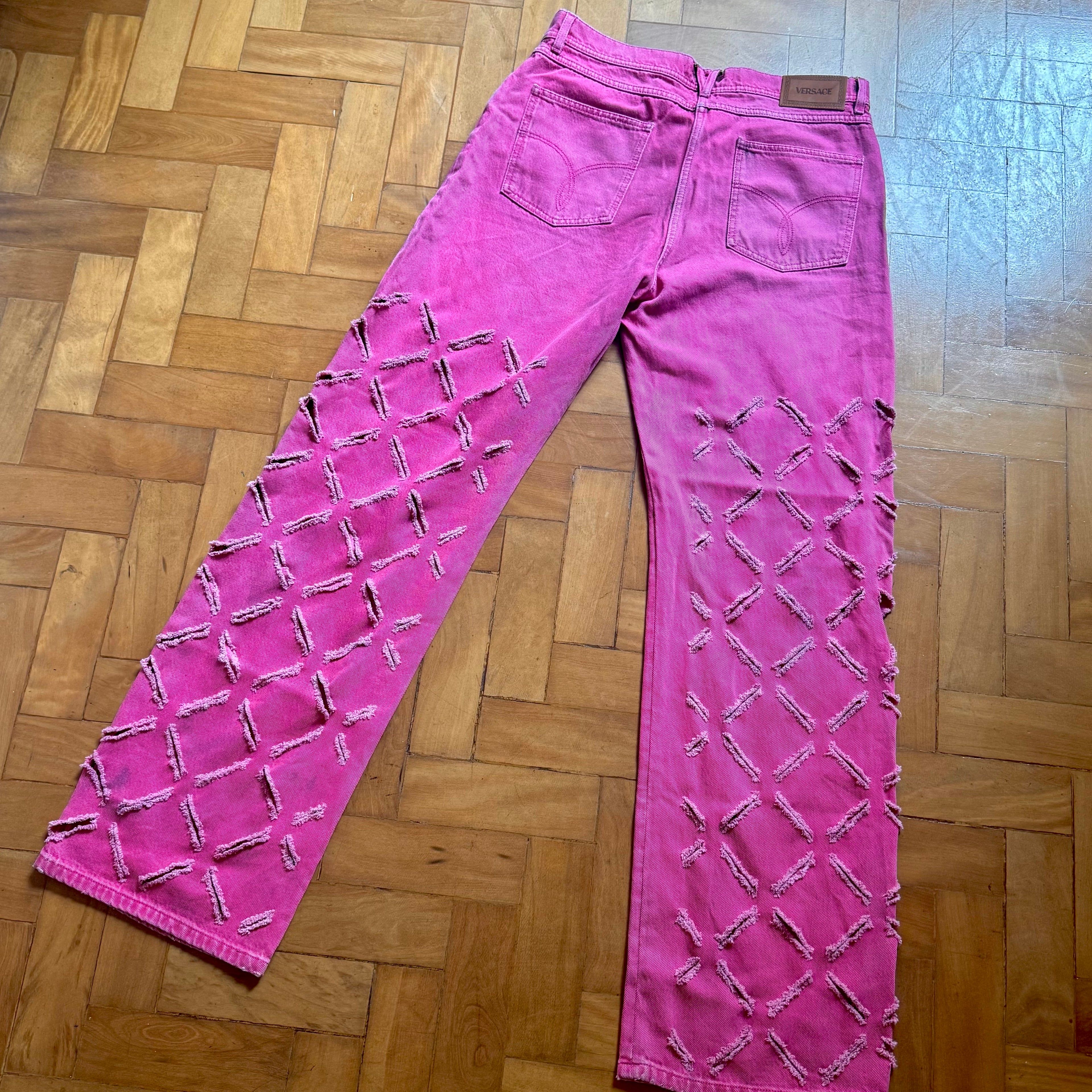 Versace S/S 2023 Cut Out Pink Pants