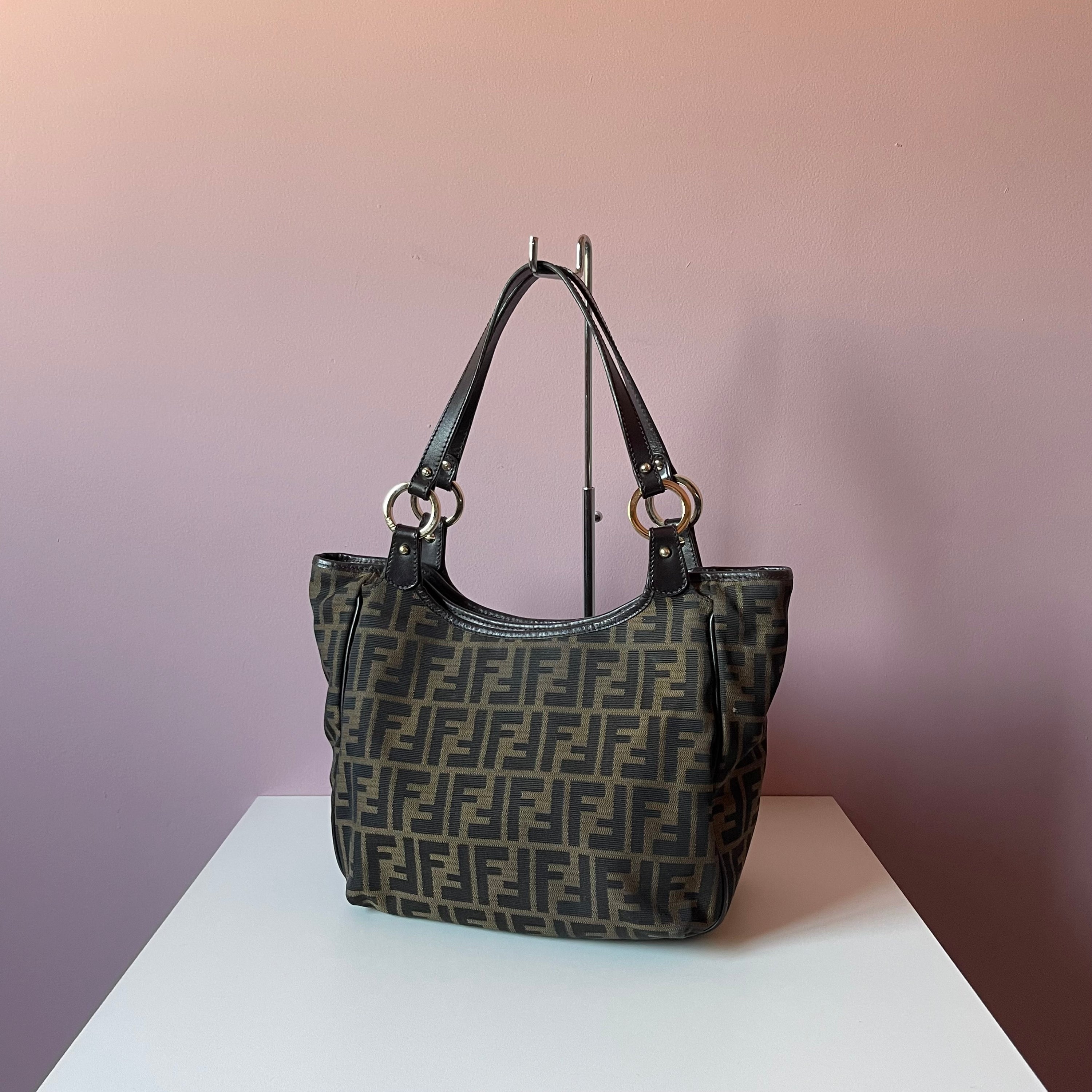 Fendi Zucca Chef Shopping Shoulder Bag