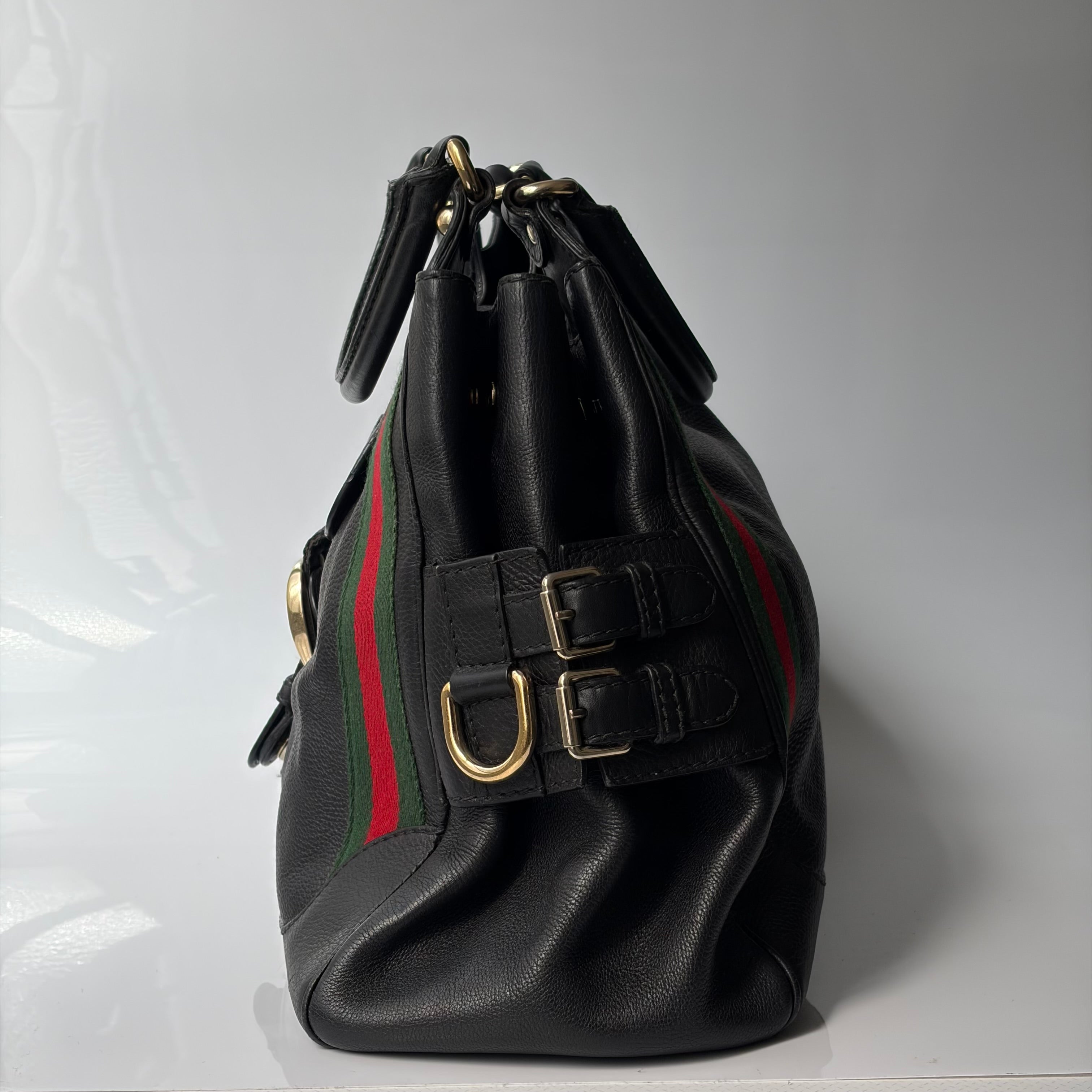 Gucci Heritage Stripe Leather Bag