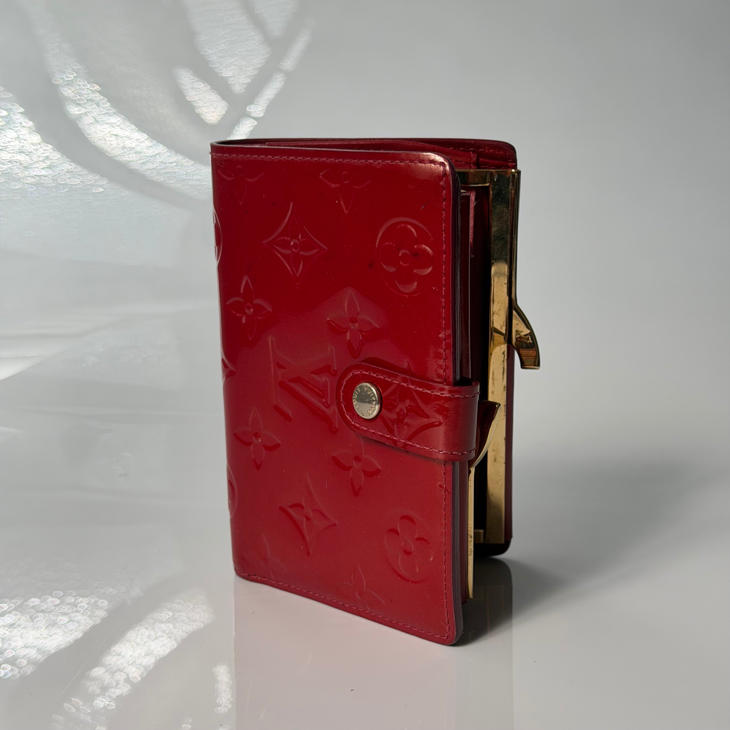 Louis Vuitton Red Vernis Monogram Wallet