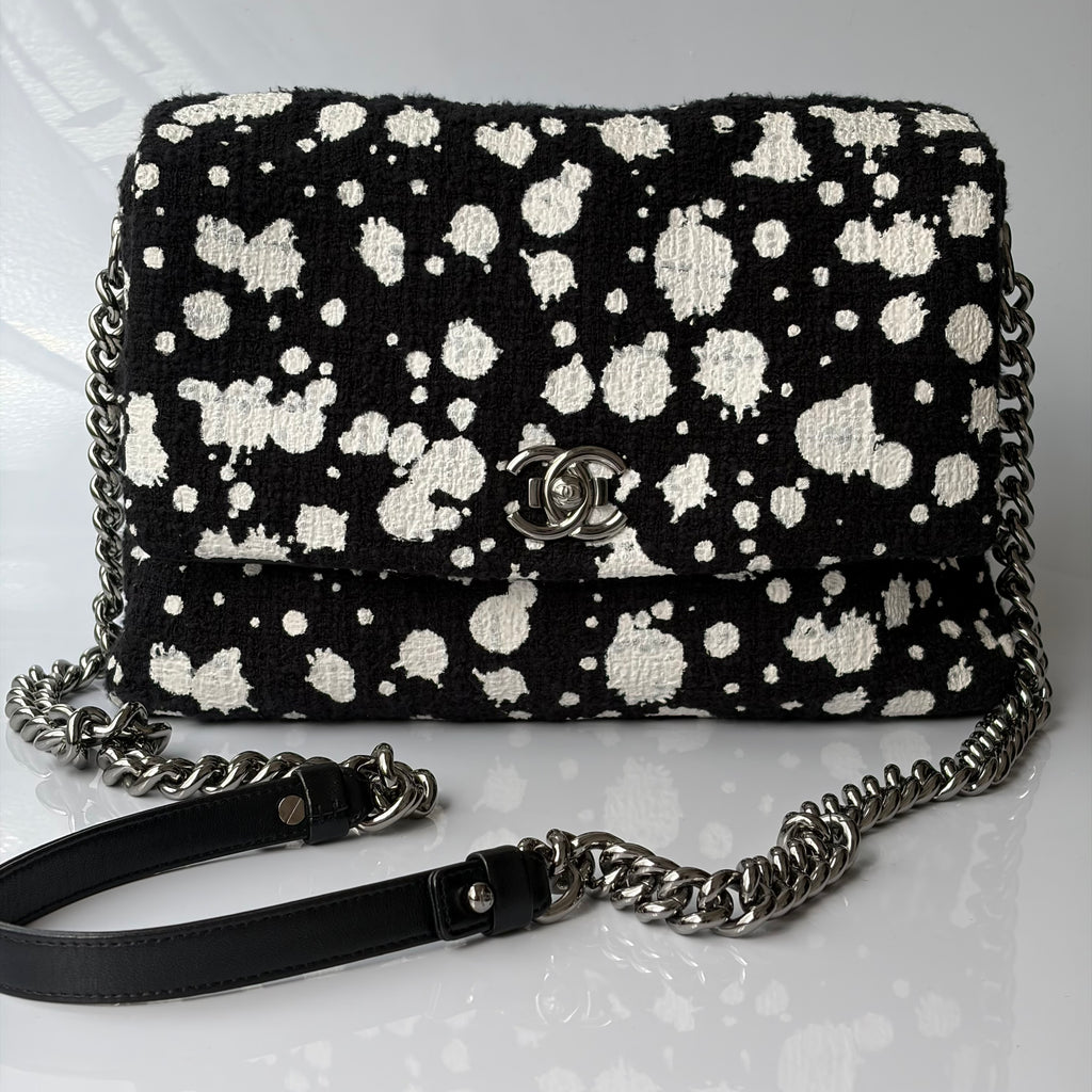 Chanel Paint Splatter Tweed Flap Bag