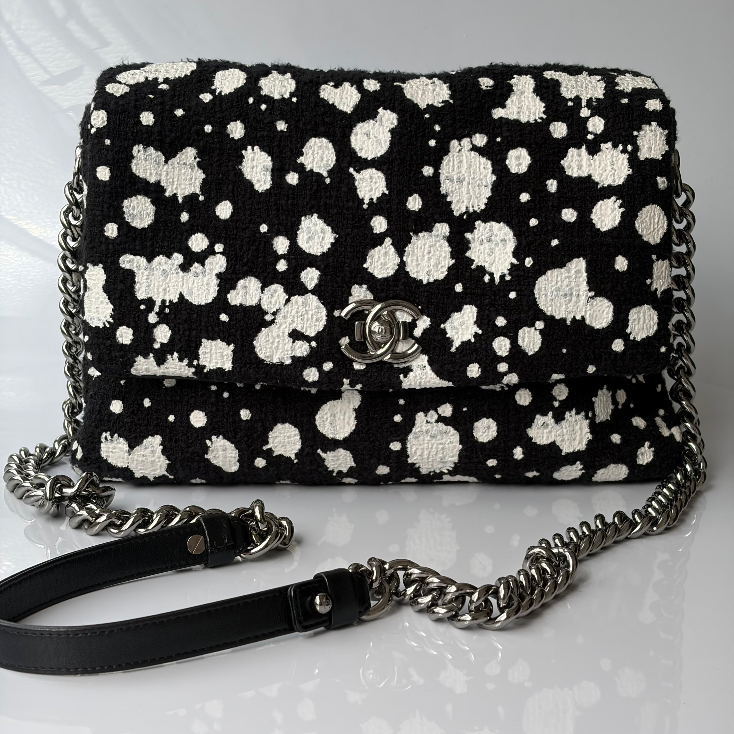 Chanel Paint Splatter Tweed Flap Bag
