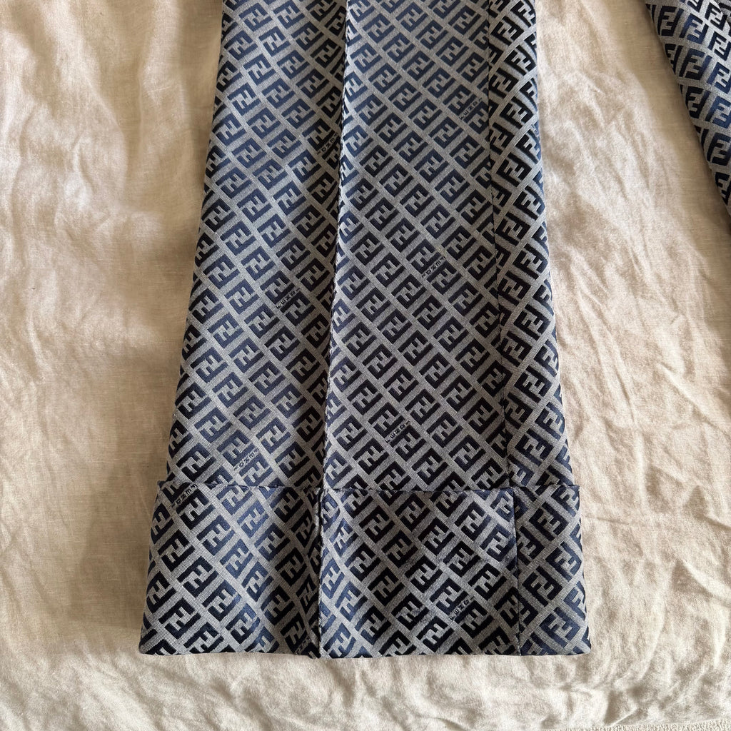 Fendi Blue Monogram Zucchino Pants