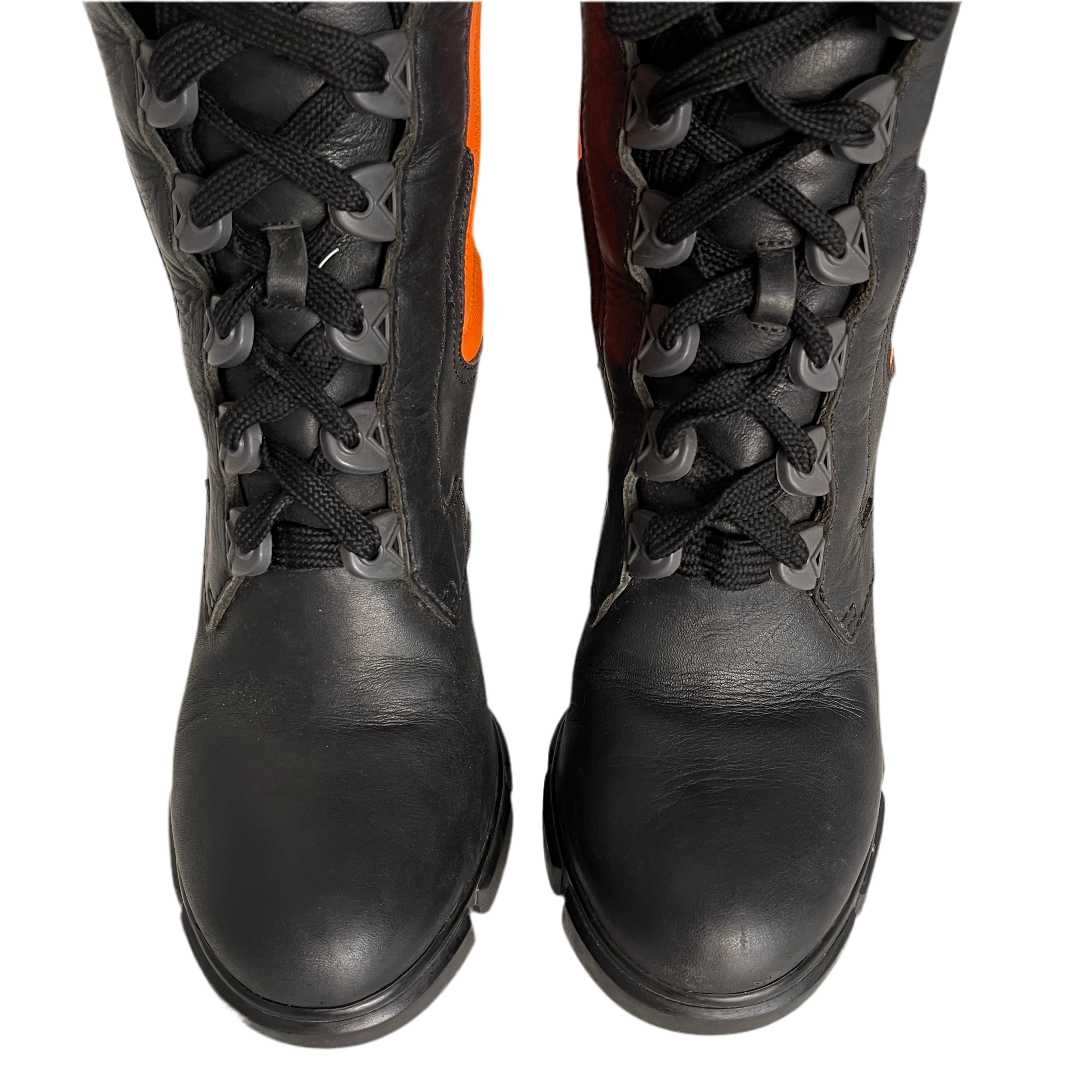Prada Vitello Leather Montana Chelsea Boots