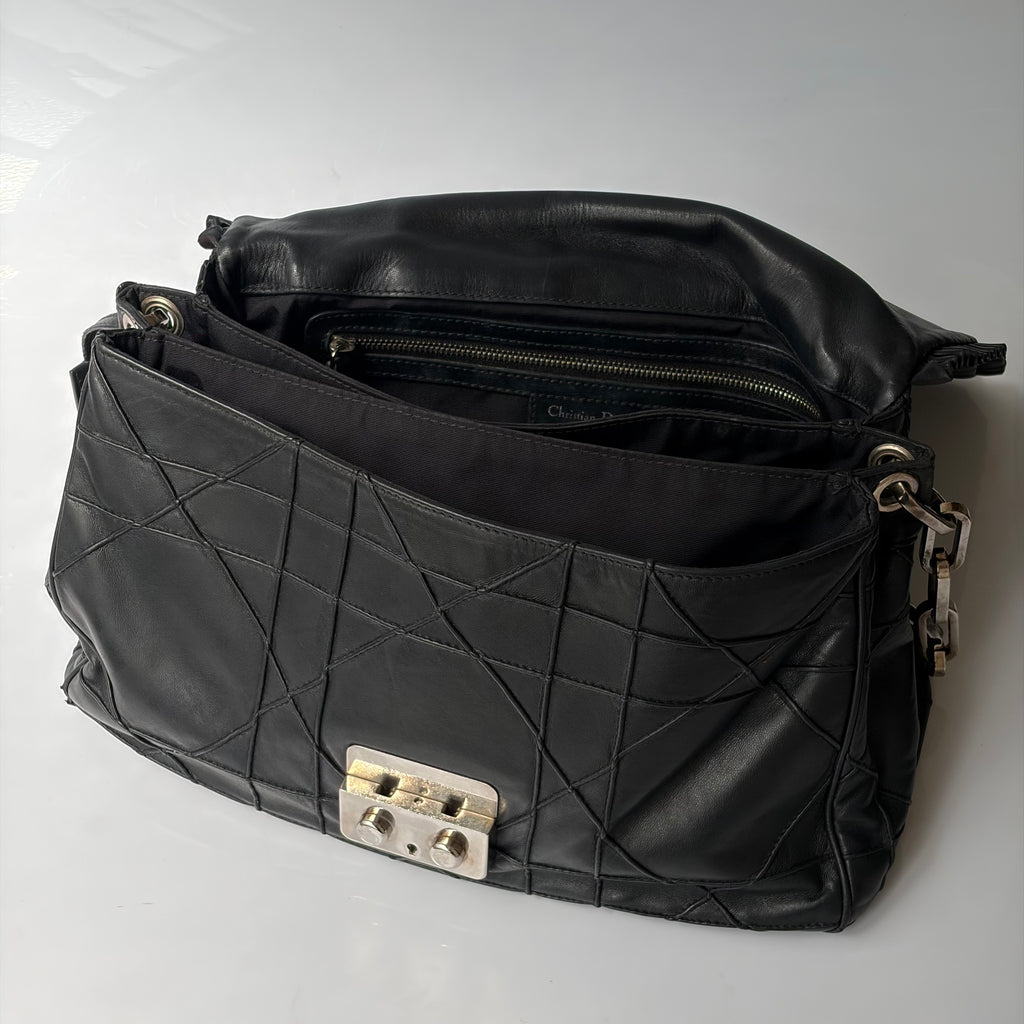 Christian Dior Cannage Ruffle New Lock Flap Bag