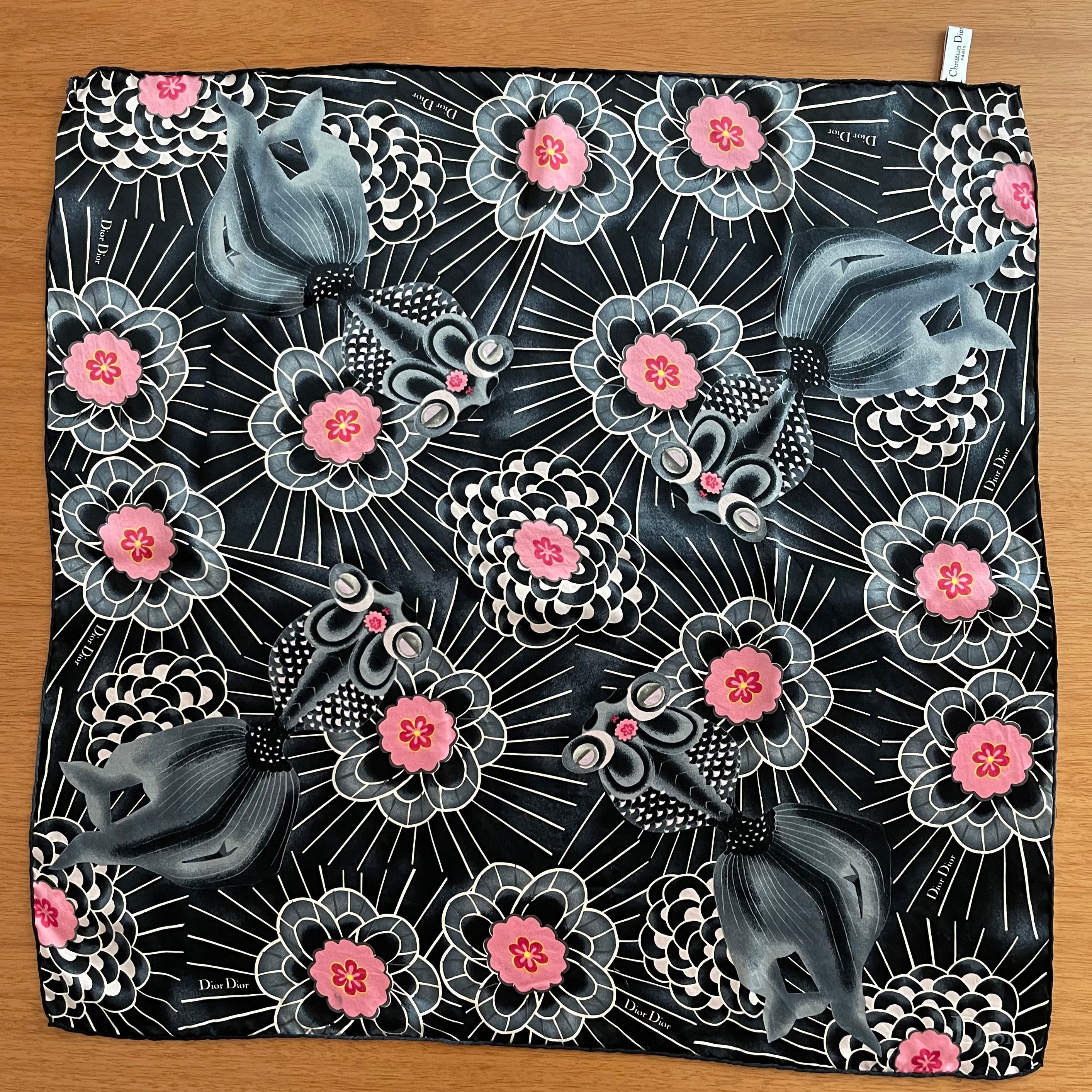 Christian Dior Koi Silk Scarf