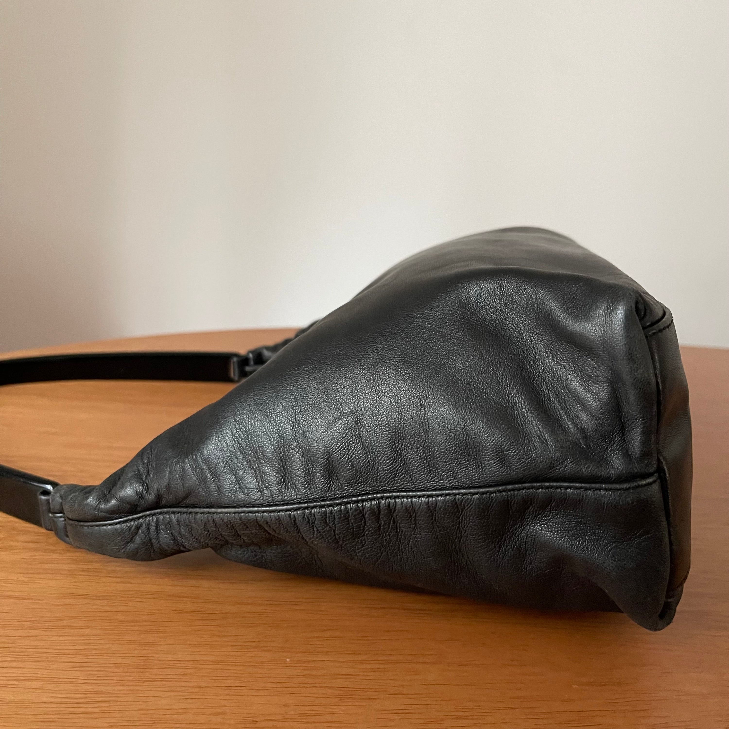 Prada 90s Leather and Acrylic Handle Bag