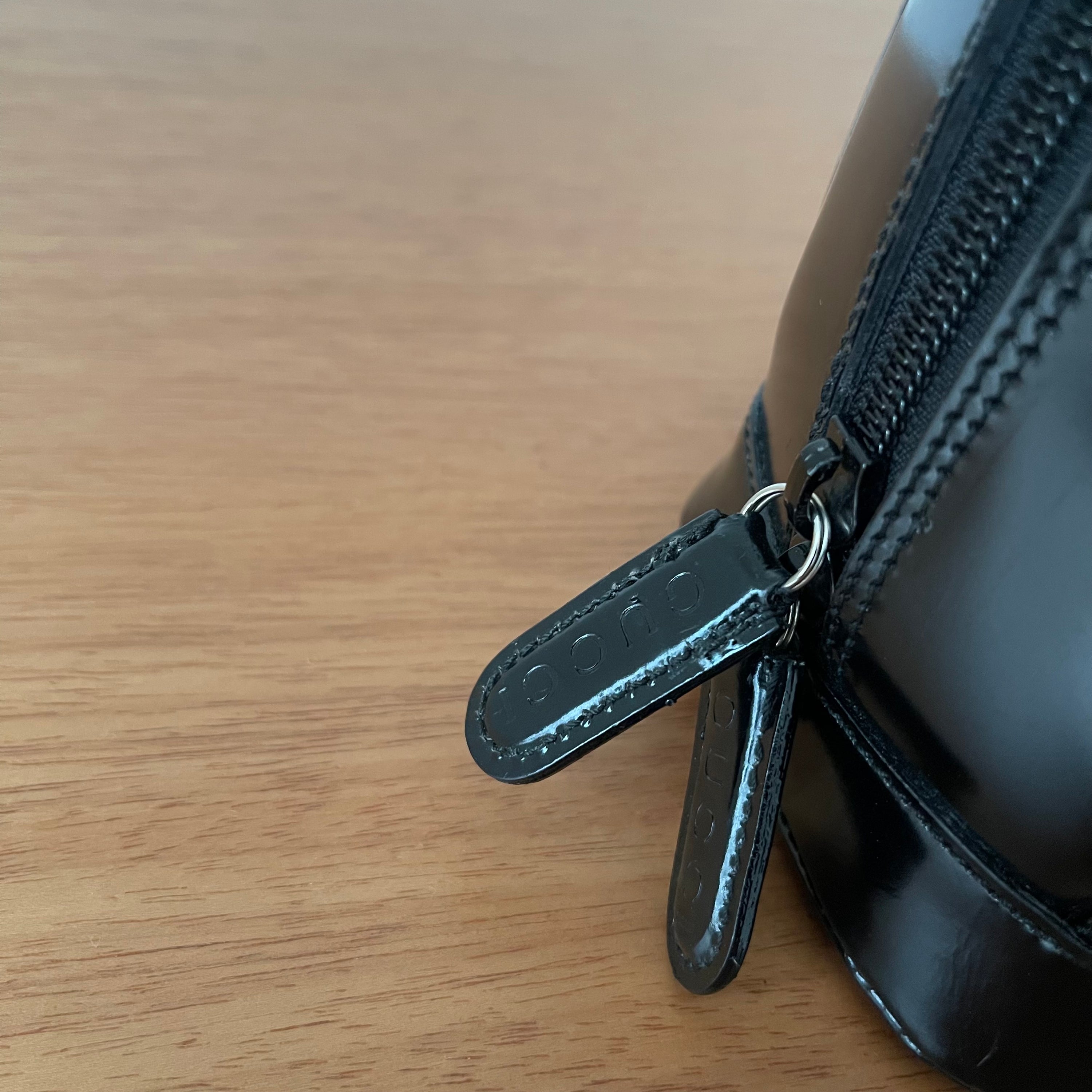 Gucci Bamboo Sling Patent Leather Backpack