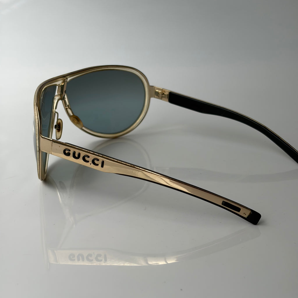 Gucci Gold Aviator Sunglasses