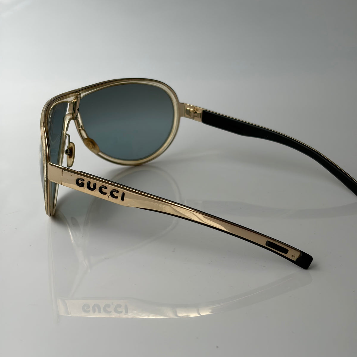 Gucci Gold Aviator Sunglasses