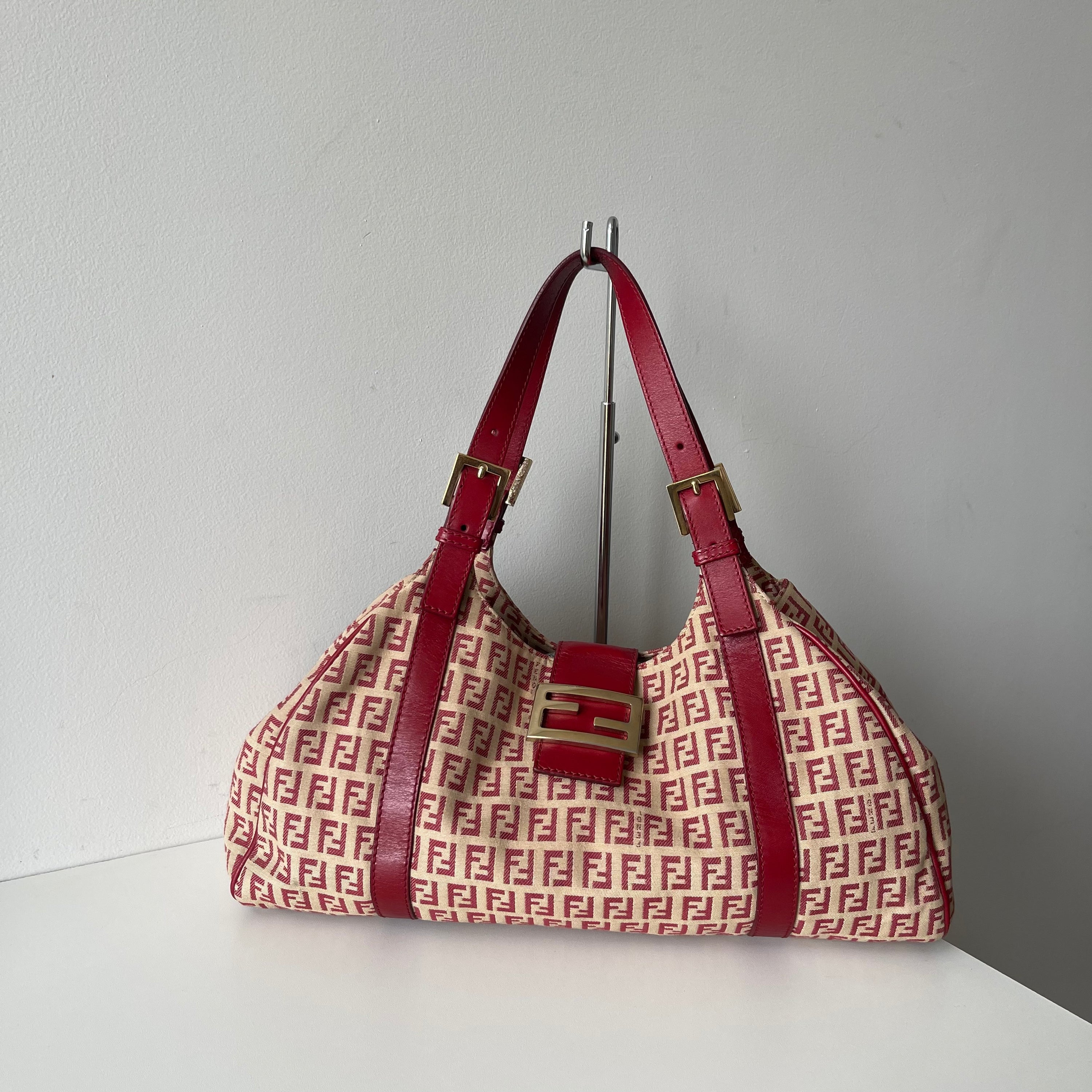 Fendi Red Monogram Shoulder Bag