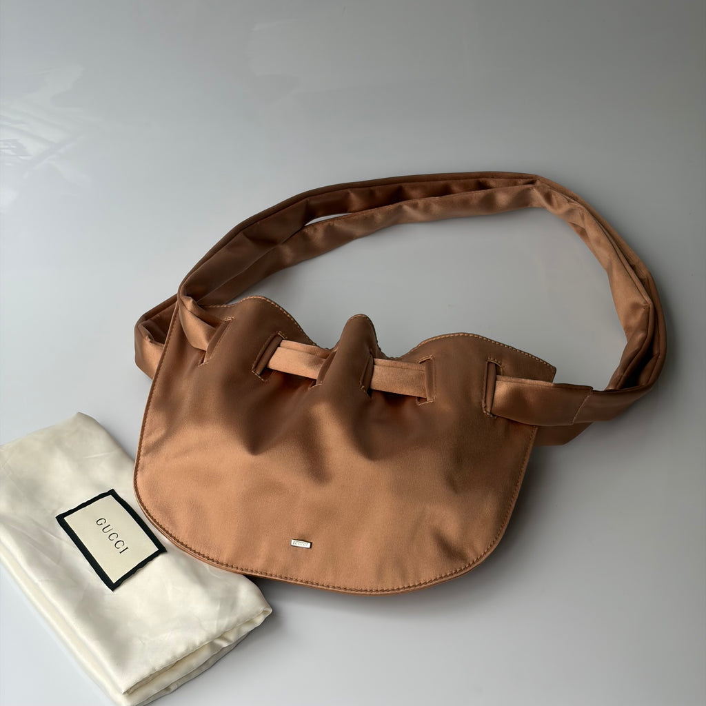 Gucci by Tom Ford Rose Satin Shoulder Bag