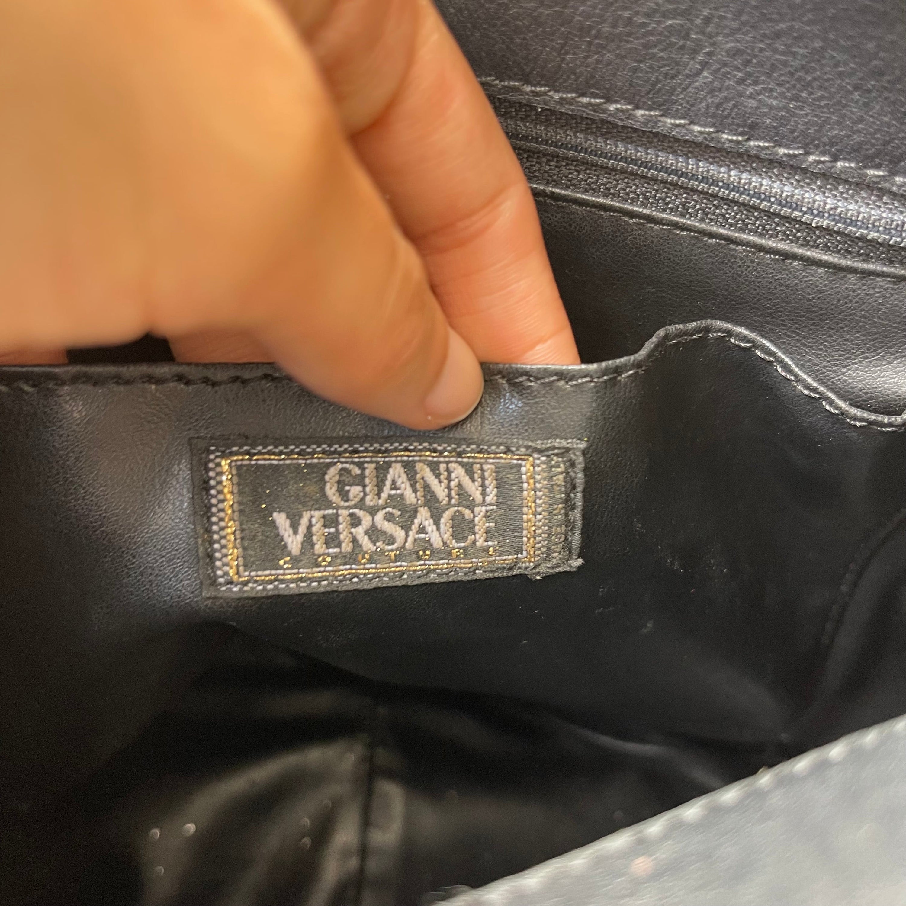 Gianni Versace Metal Handle Bag