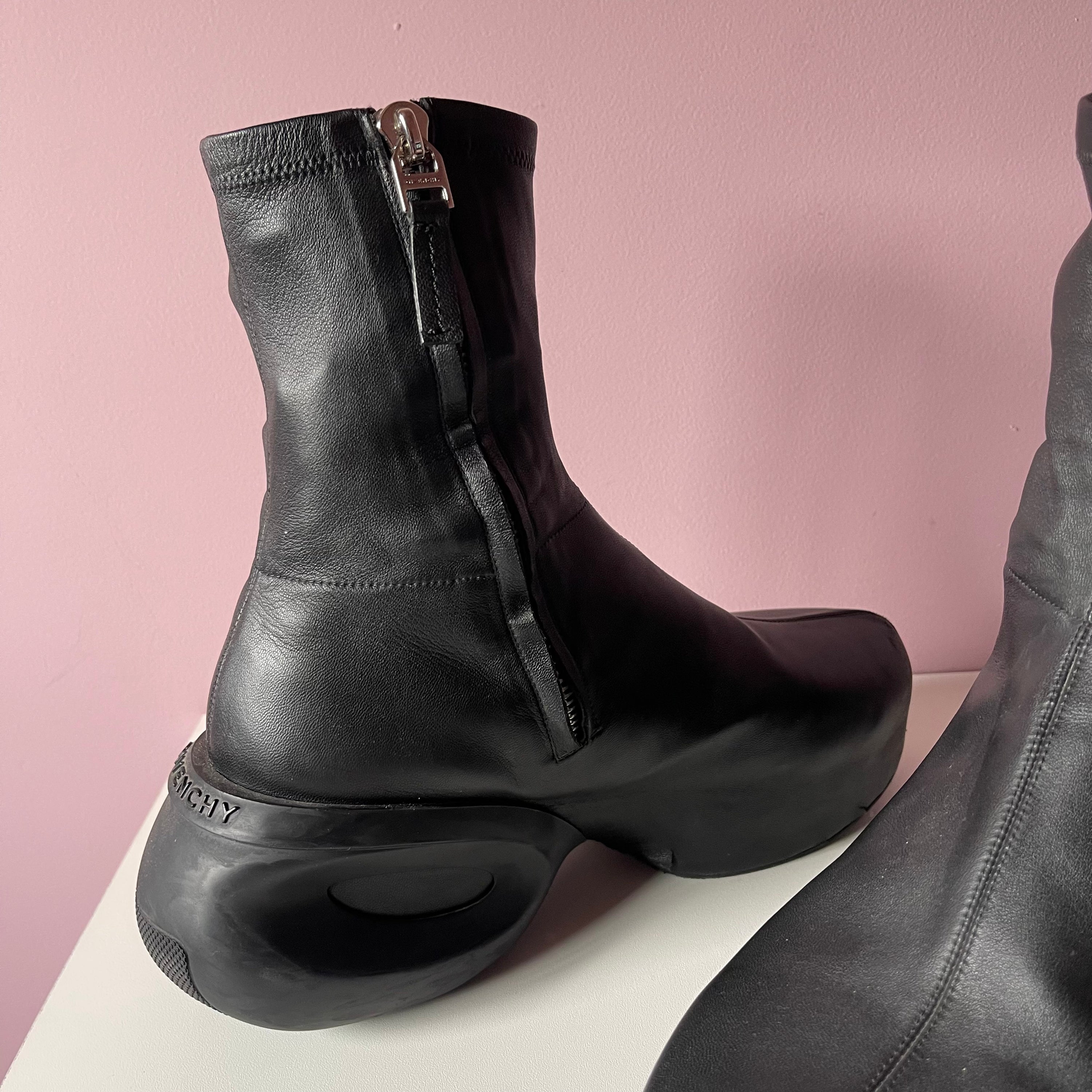 Givenchy G Lambskin Ankle Clog Boots