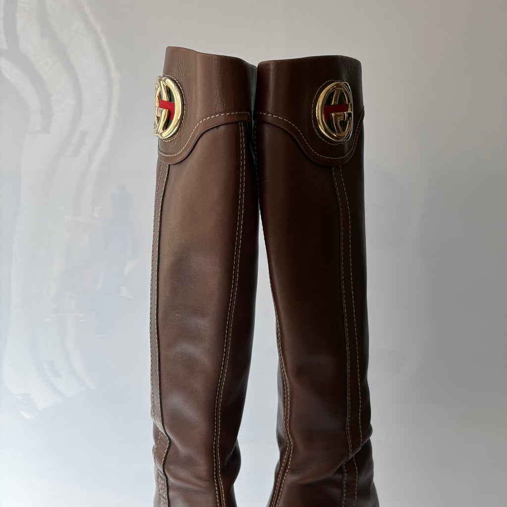 Gucci 2006 Britt Leather Boots