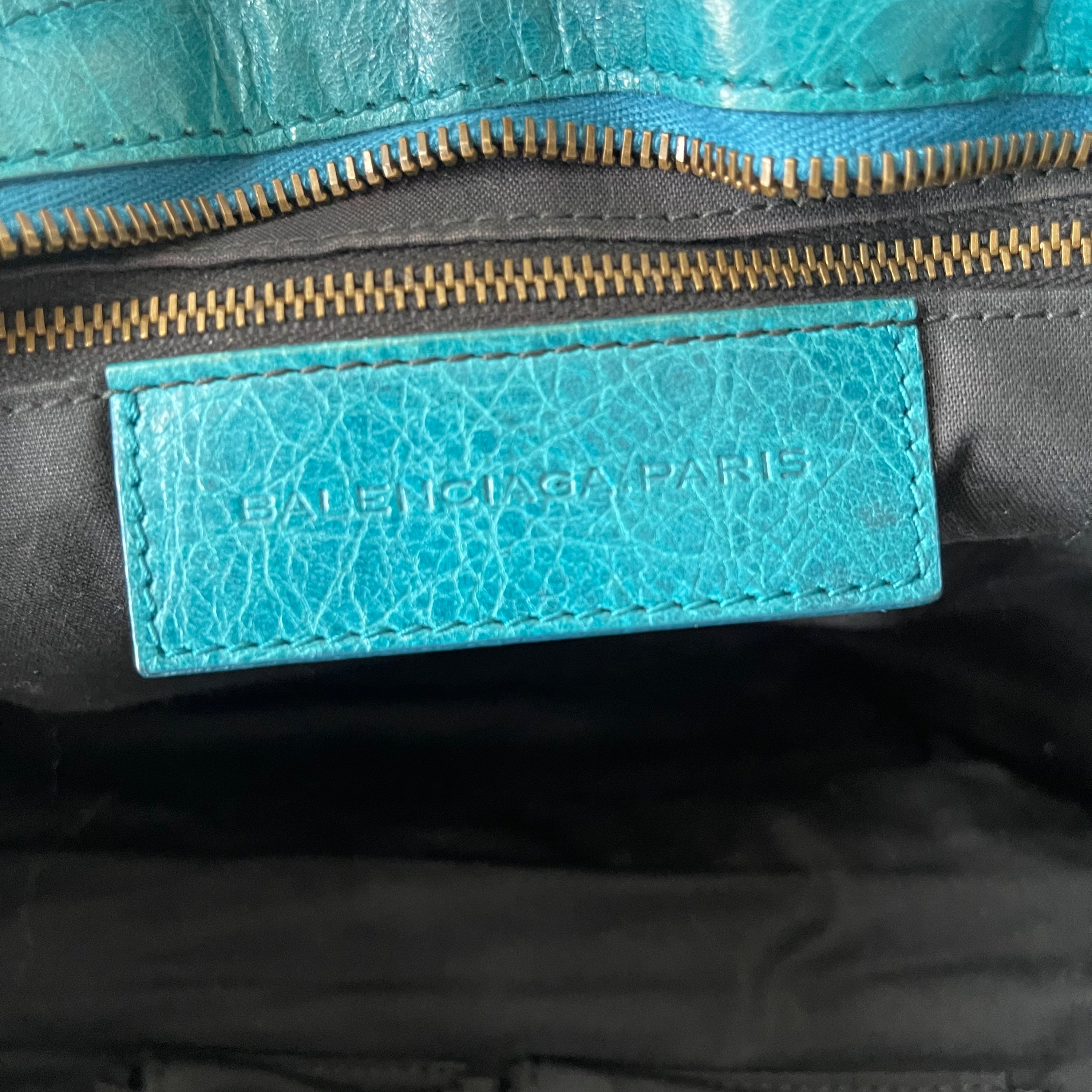 Balenciaga Lagoon Lambskin Motorcycle Bag