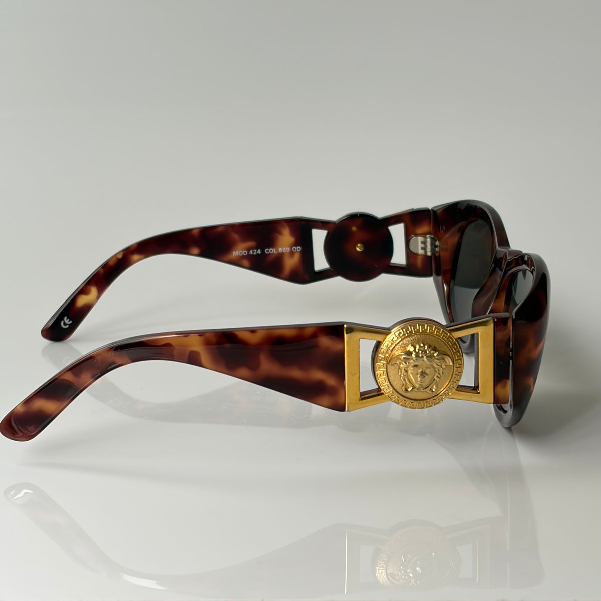 Gianni Versace 90s Medusa Tortoise Sunglasses