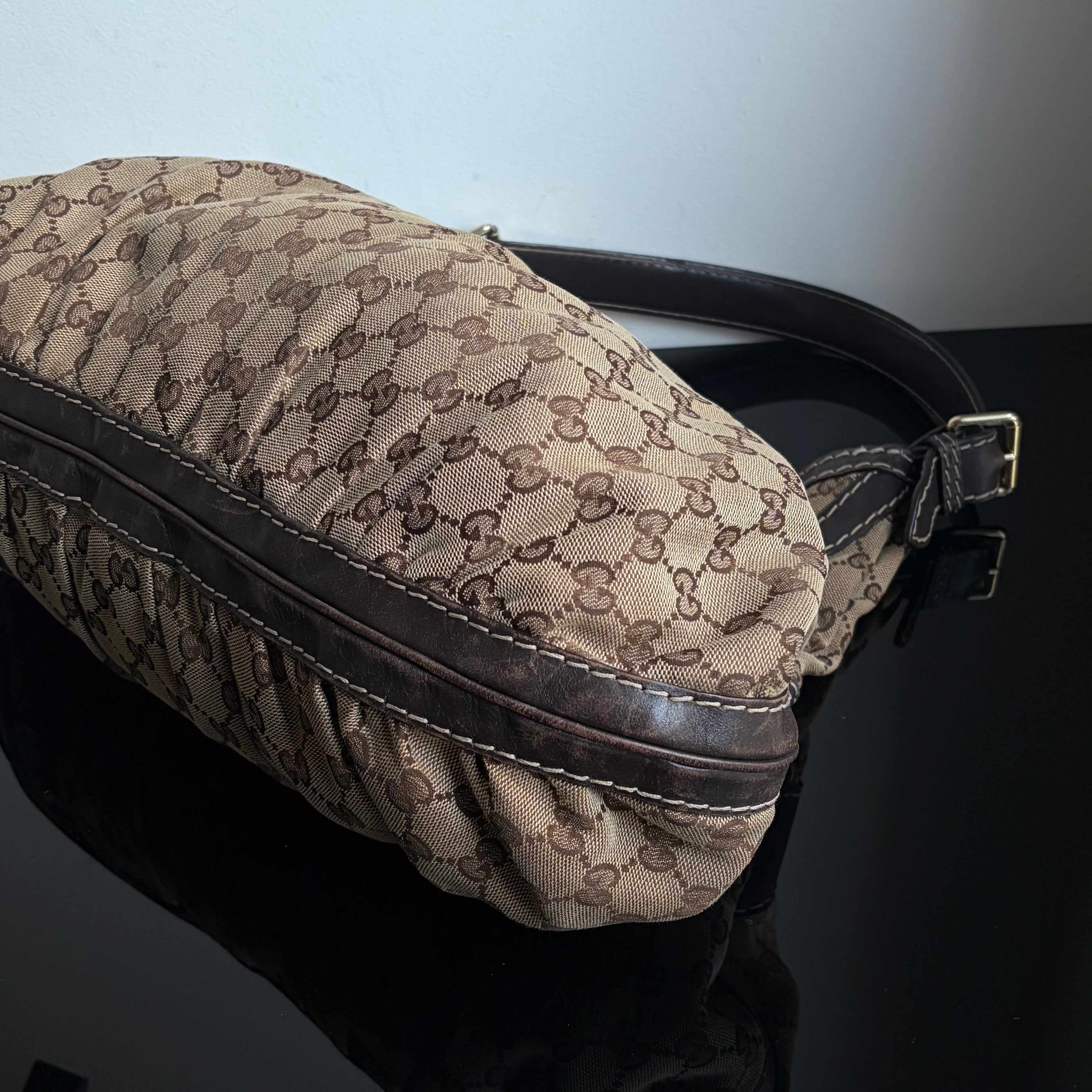 Gucci Monogram Queen Hobo Bag