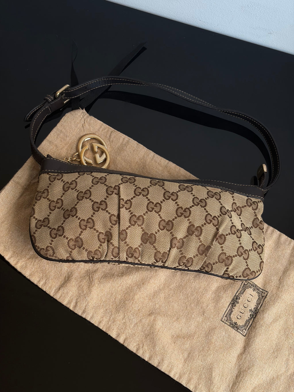 Gucci Monogram Pochette Bag