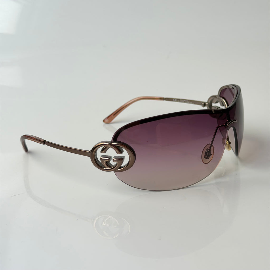Gucci Purple 2000s Logo Sunglasses