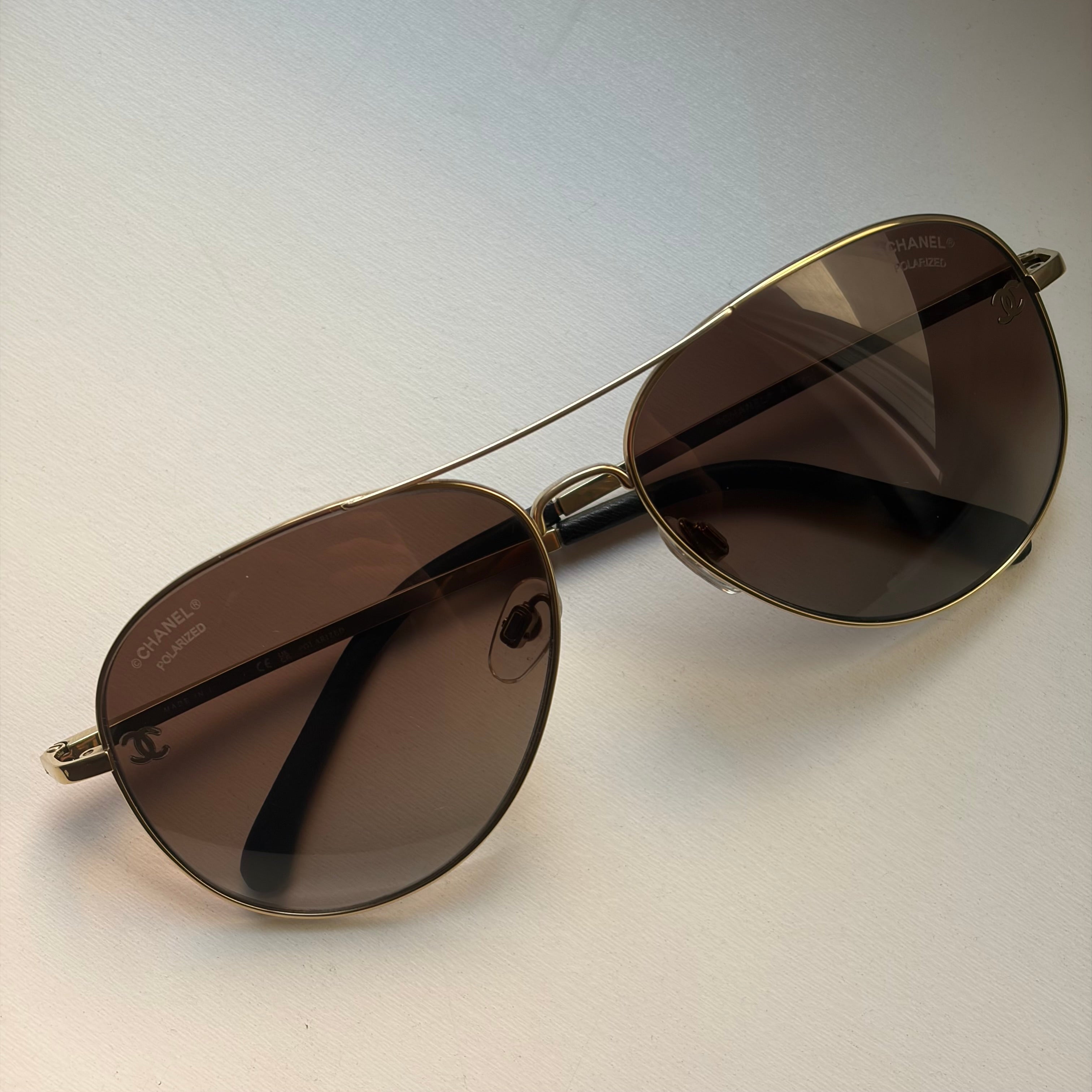 Chanel 4189 Aviator Golden CC Sunglasses