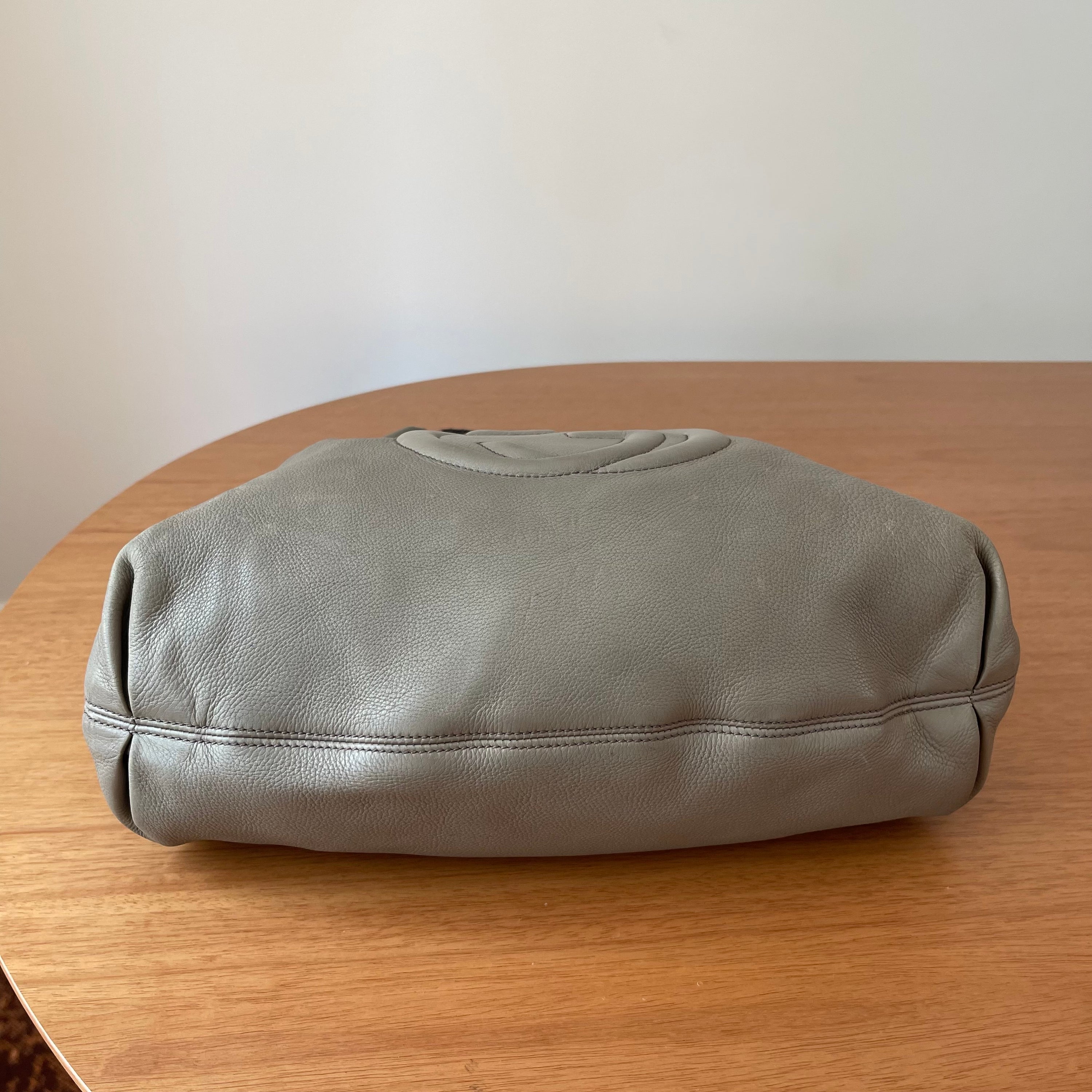 Gucci Soho Hobo Grey Leather Shoulder Bag