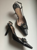 Chanel Slingback Camellia Heels