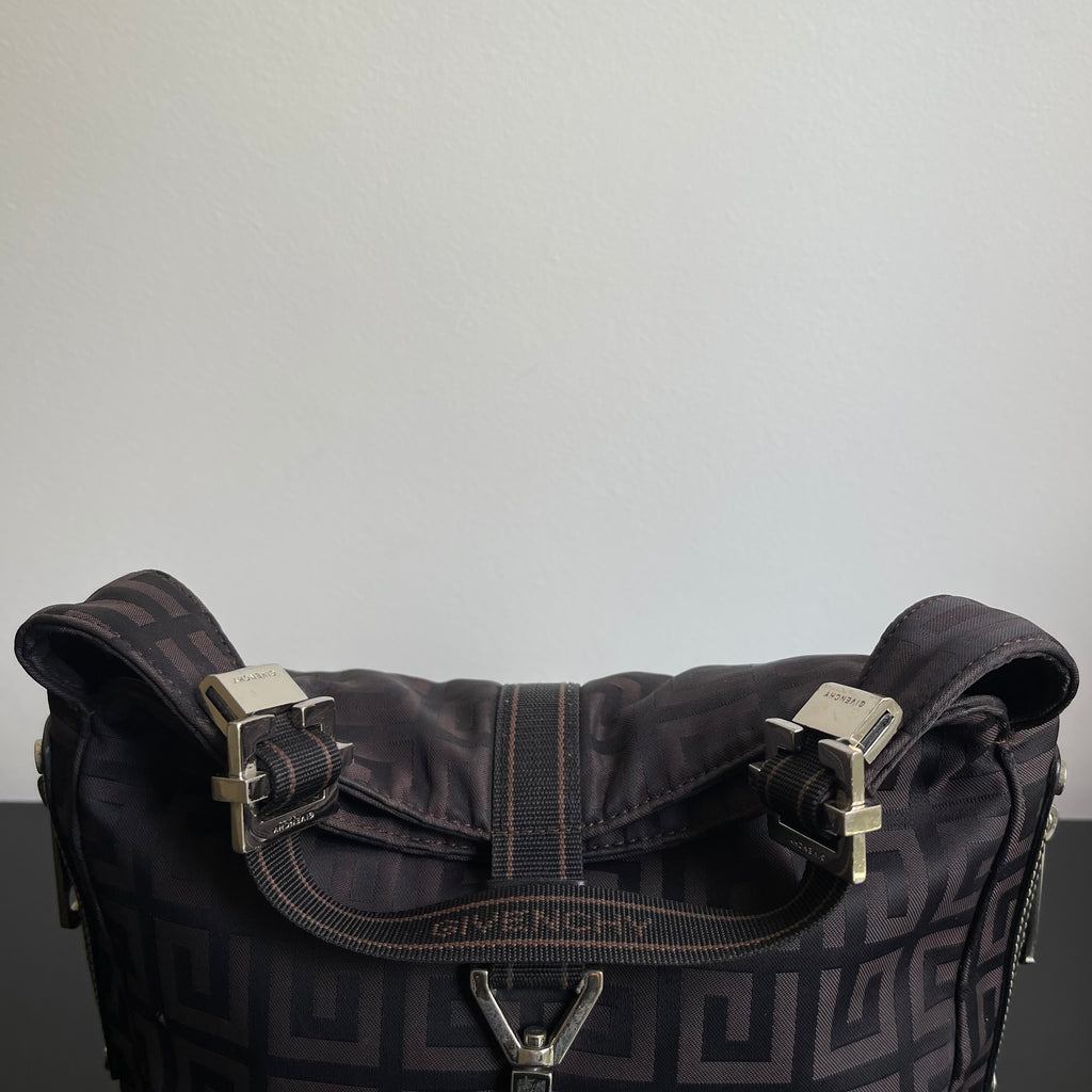 Givenchy Vintage Dark Brown Logo Hobo Bag