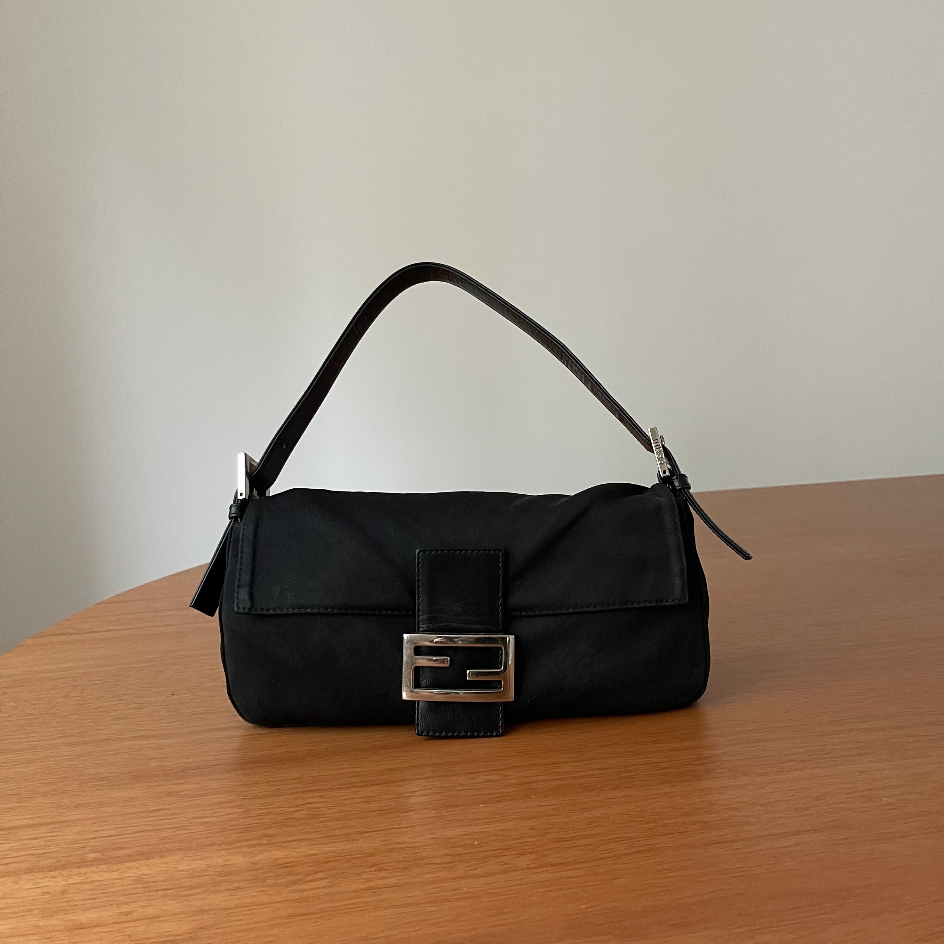 Fendi Baguette Black Cloth