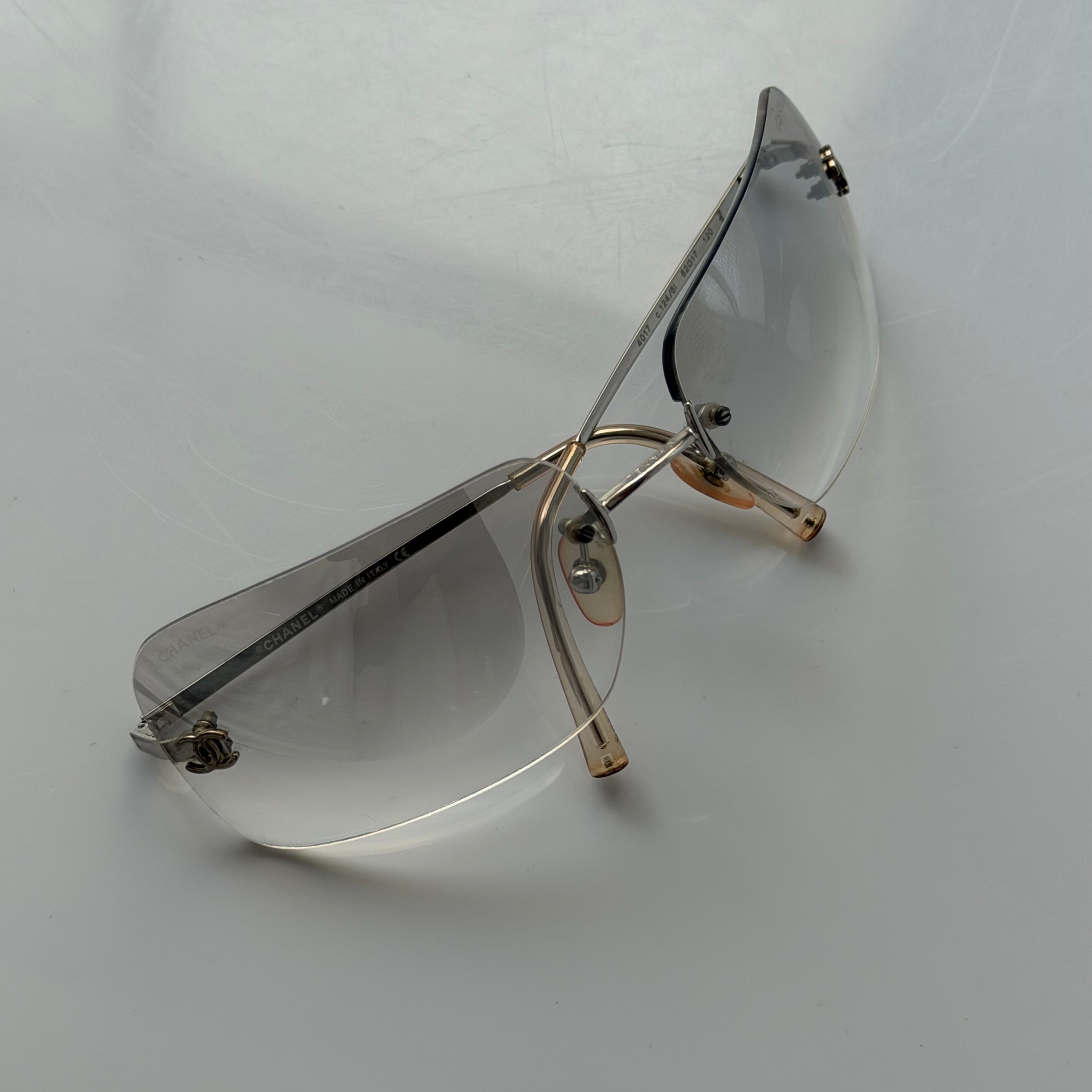 Chanel 2000s Clear Sunglasses