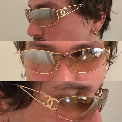 Chanel 2000s Crystal Sunglasses