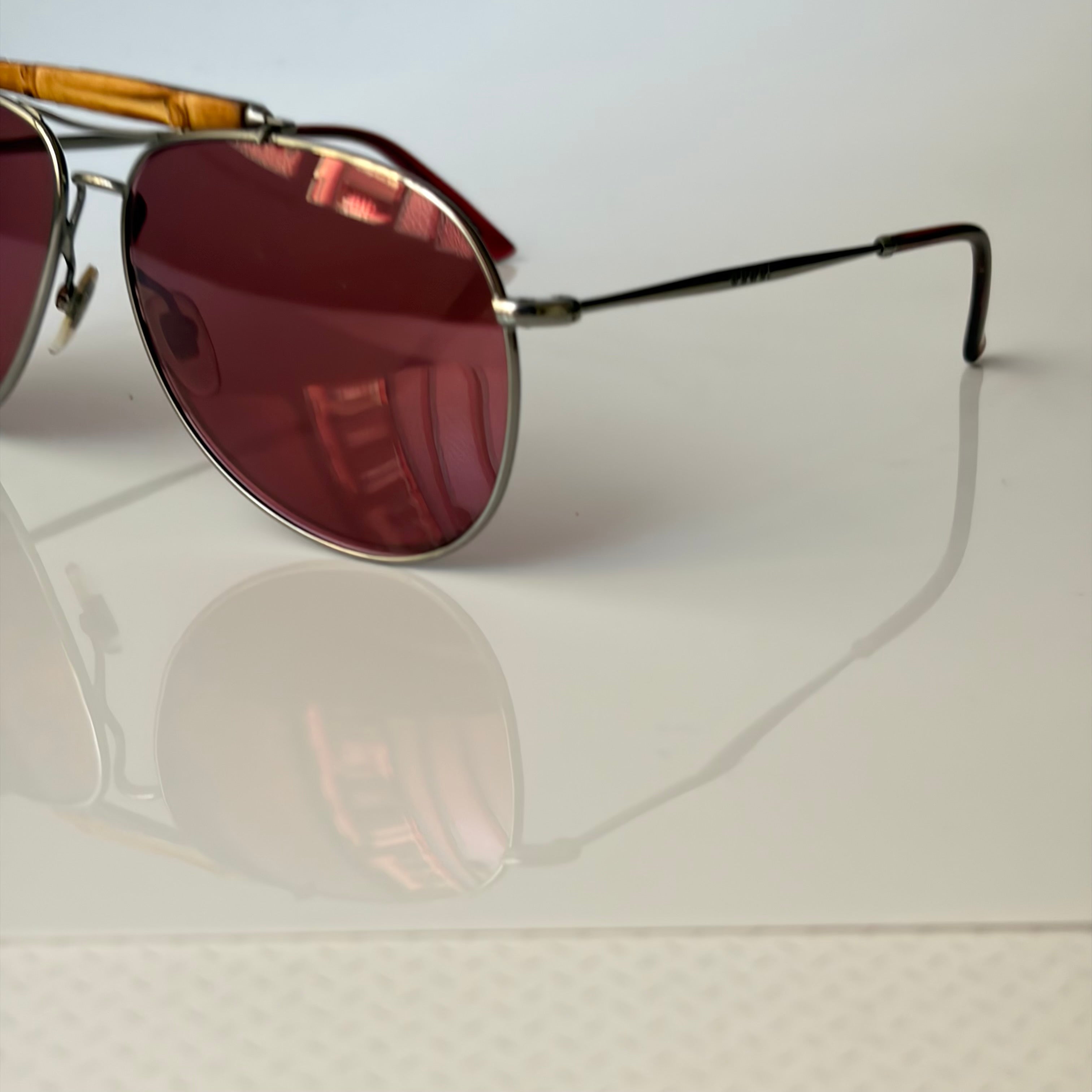 Gucci Bamboo Aviator Red Sunglasses by Tom Ford