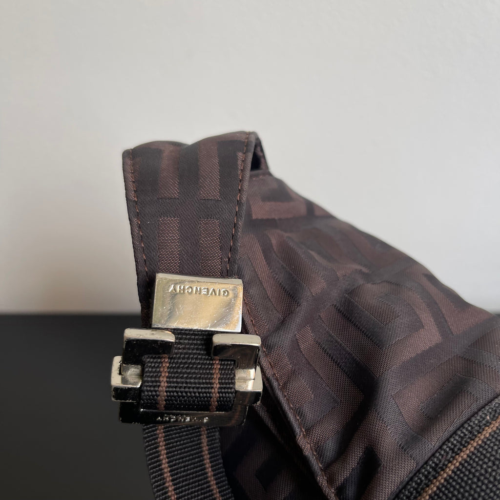 Givenchy Vintage Dark Brown Logo Hobo Bag