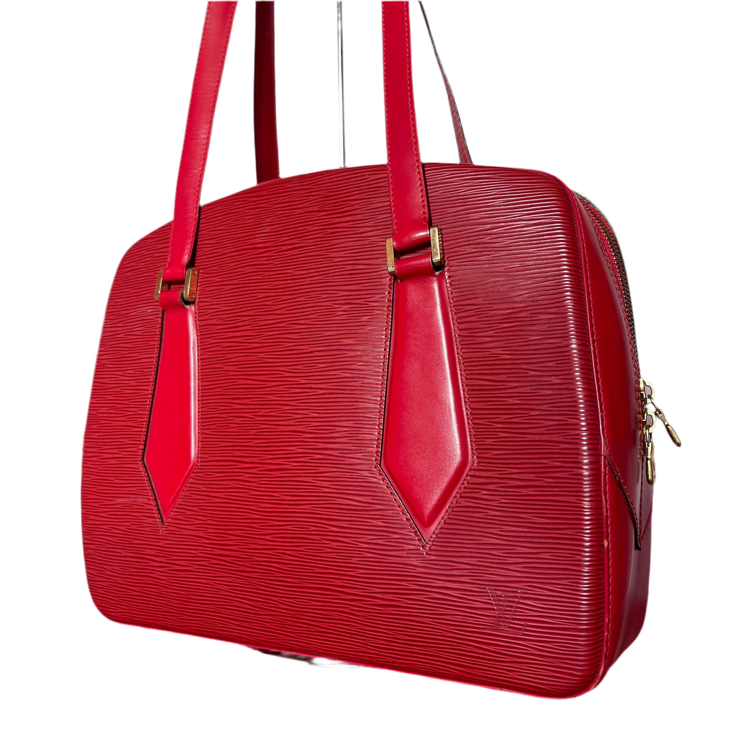 Louis Vuitton Cherry Red Epi Voltaire Bag