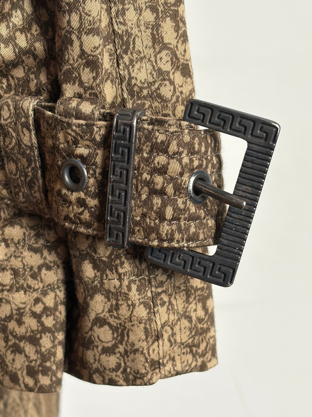 Gianni Versace 90s Brown Snakeskin-pattern Coat
